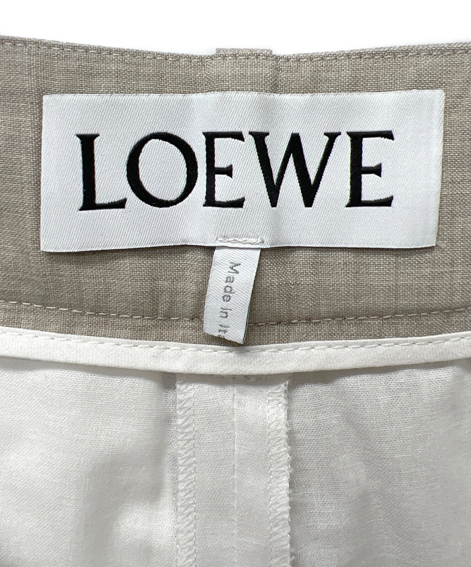 中古・古着通販】LOEWE (ロエベ) アナグラムショーツ ベージュ サイズ 