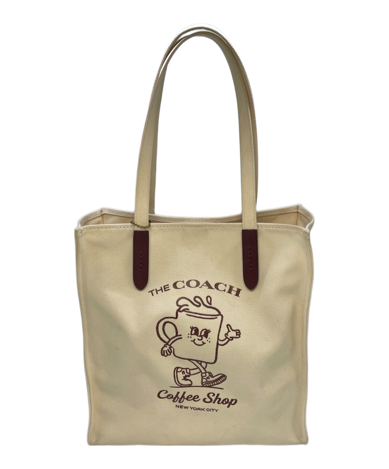 中古・古着通販】COACH (コーチ) トートバッグ アイボリー｜ブランド 