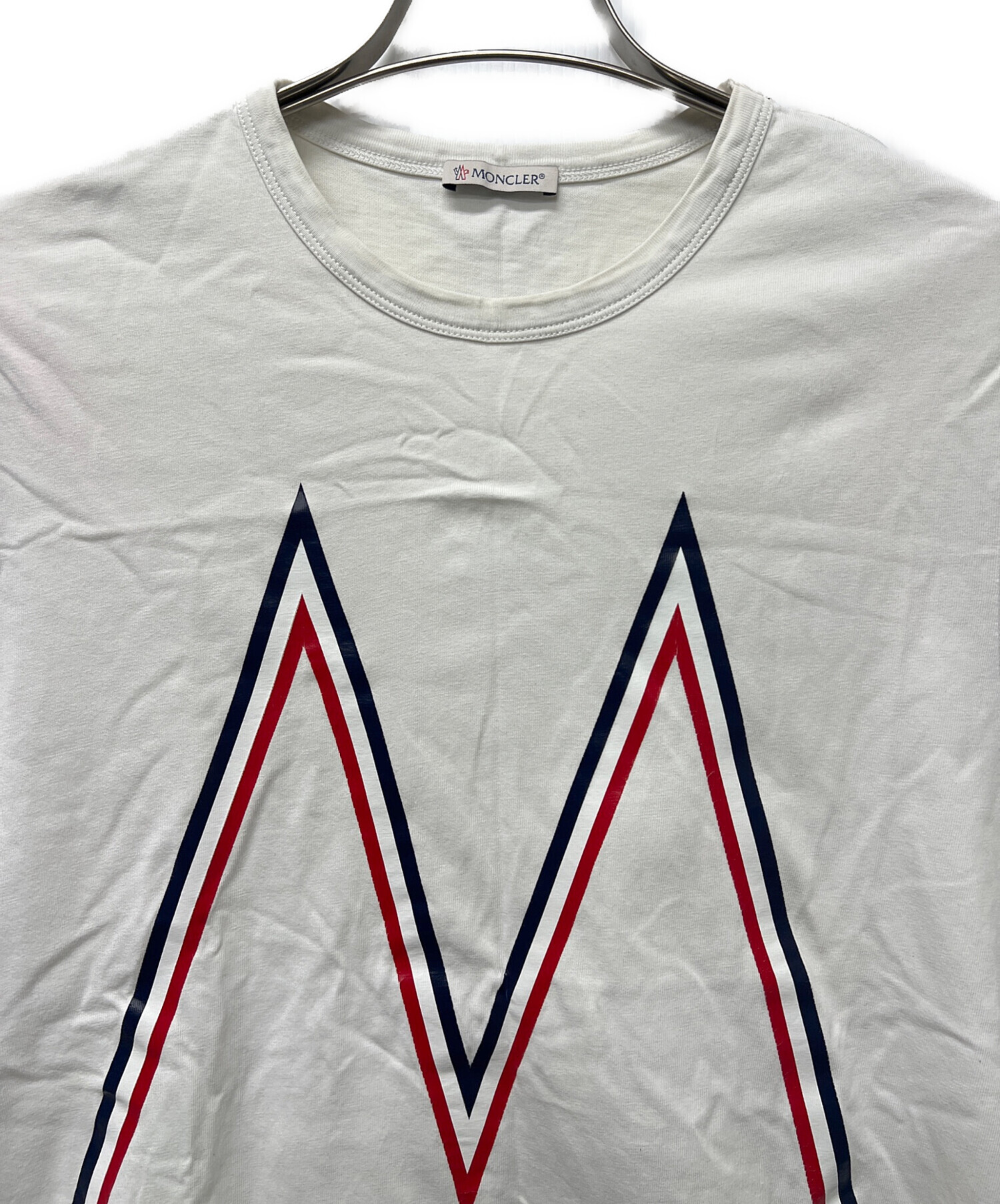 中古・古着通販】MONCLER (モンクレール) 半袖Tシャツ ホワイト サイズ