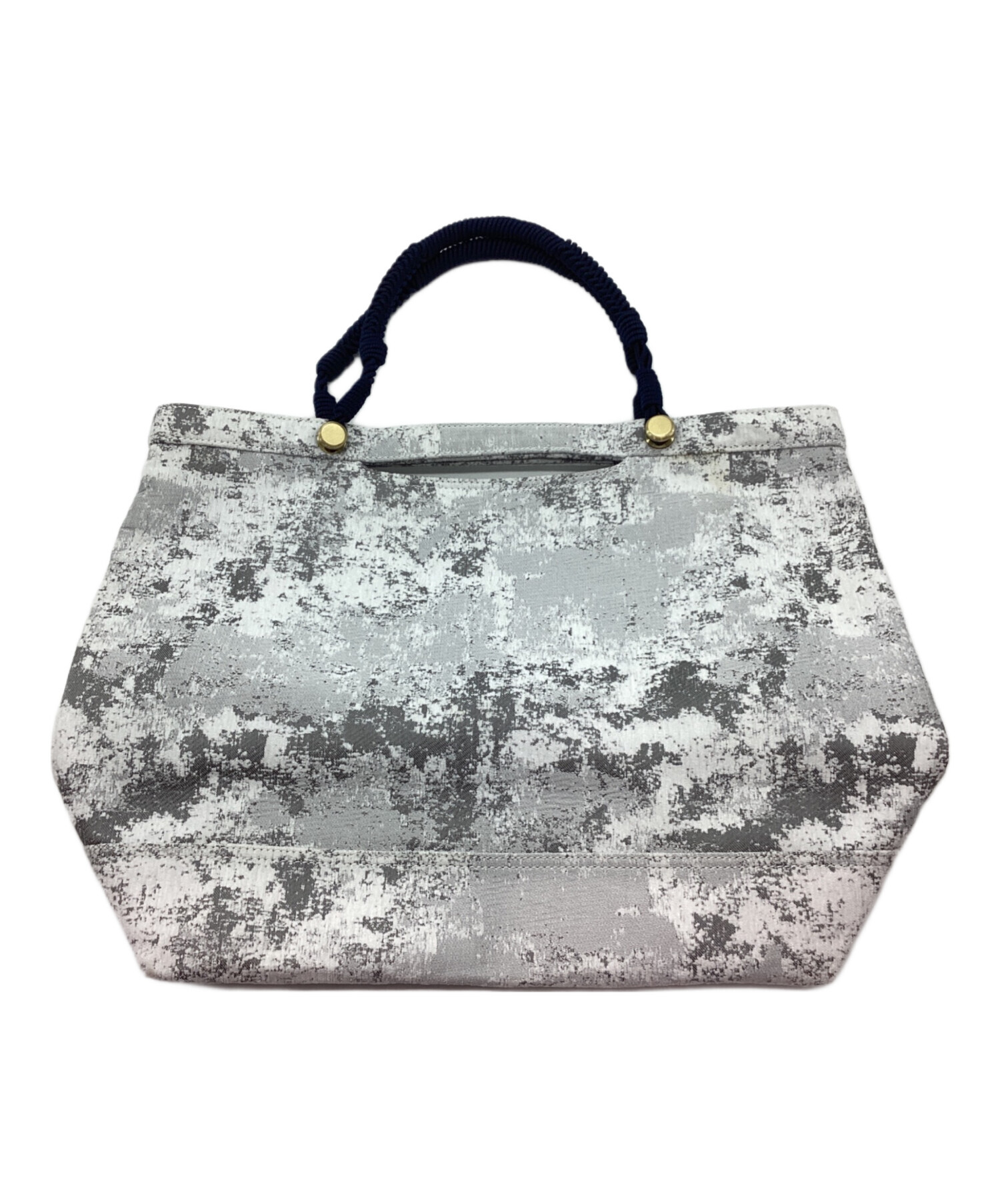 中古・古着通販】MANIUNO (マニウノ) トートバッグ ホワイト×グレー