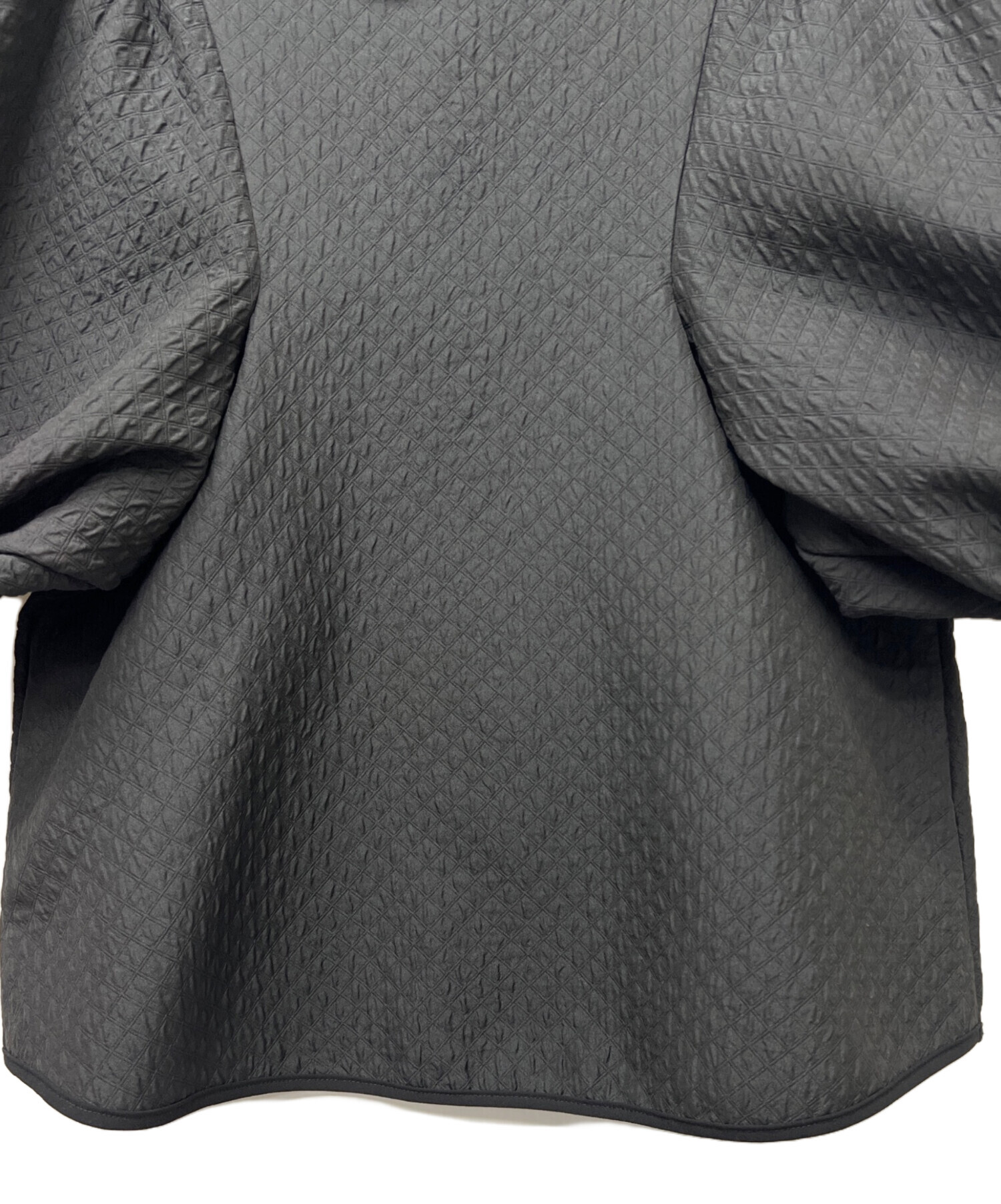 中古・古着通販】machatt (マチャット) キルティングブラウス ブラック