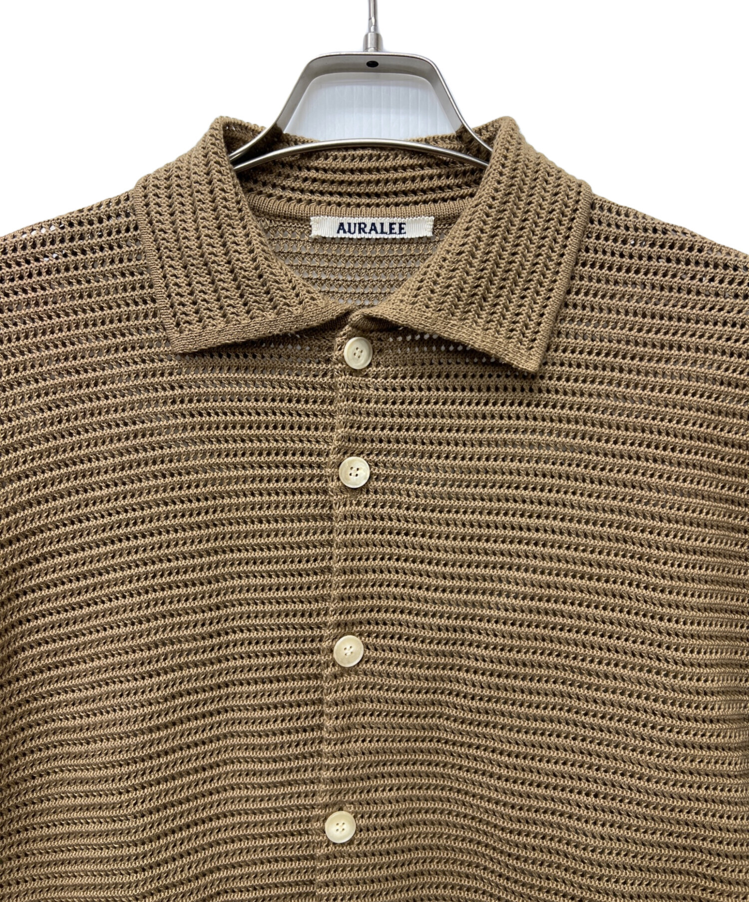 中古・古着通販】AURALEE (オーラリー) 半袖シャツ ブラウン サイズ:3