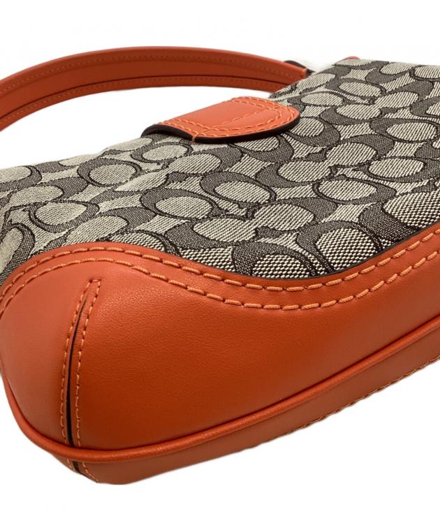 中古・古着通販】COACH (コーチ) ソーホーバッグ ベージュ×オレンジ