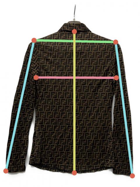 美品 フェンディ ズッカ柄 Tシャツ トップス ブラウン 40サイズ 中古・古着通販】FENDI (フェンディ) ズッカ柄シャツ ブラウン