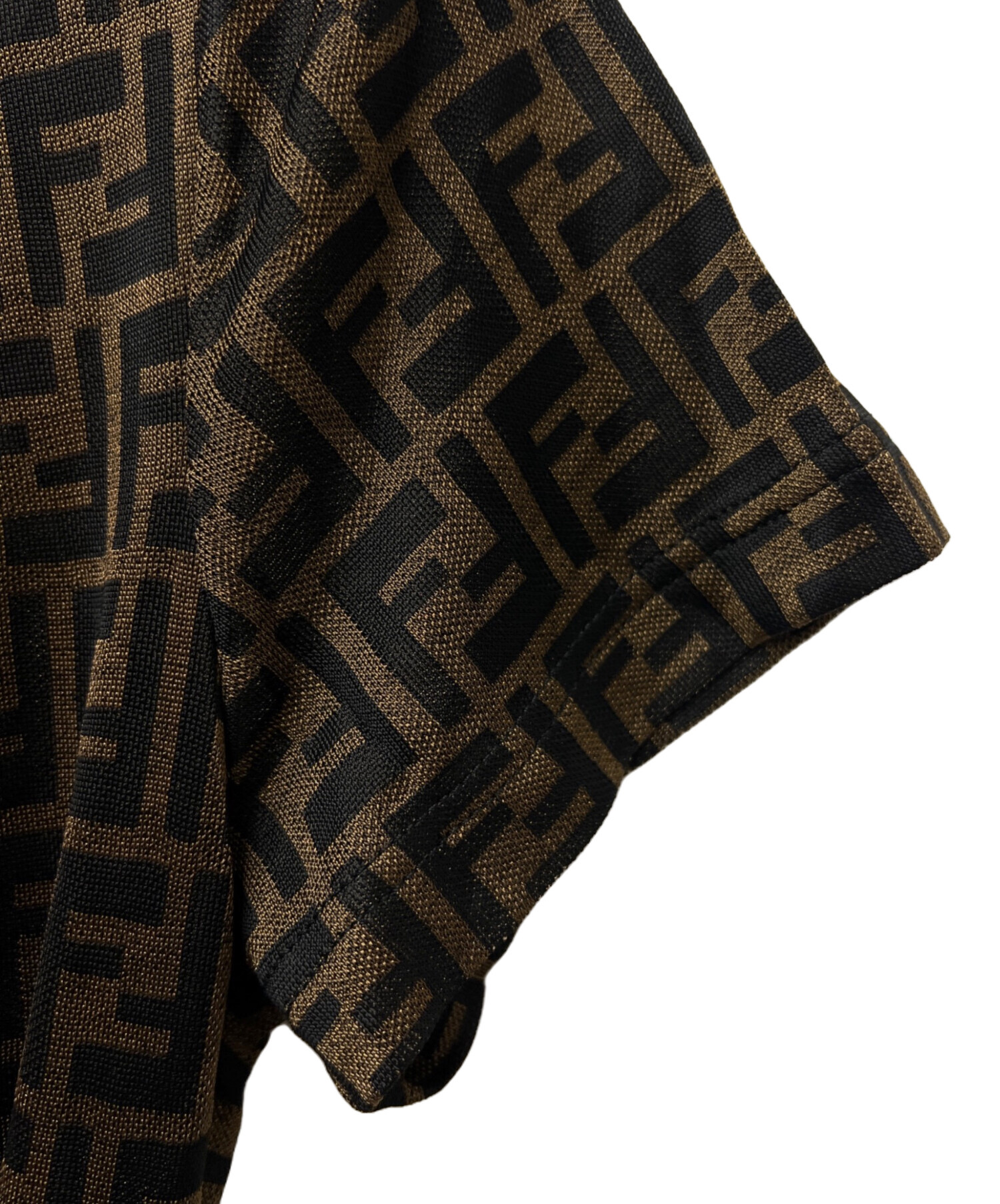 中古・古着通販】FENDI (フェンディ) ズッカ柄半袖ワンピース ブラウン
