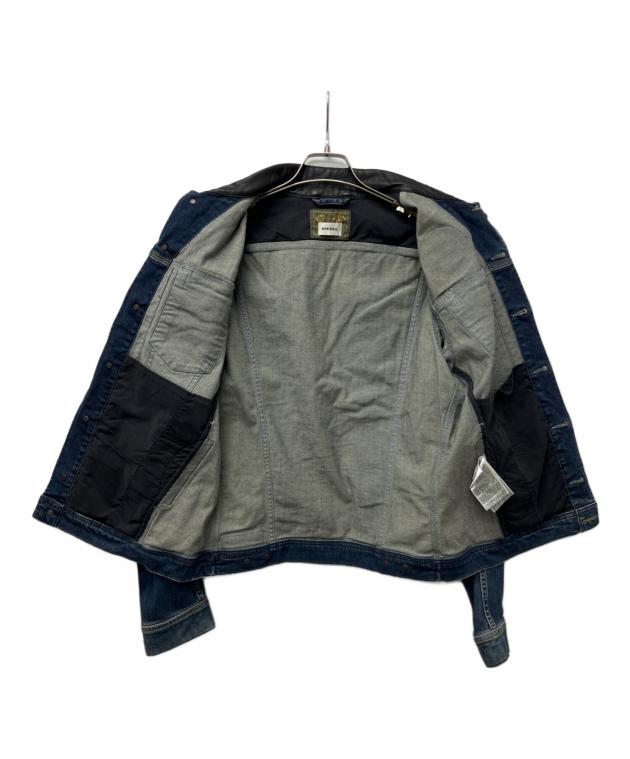 中古・古着通販】DIESEL (ディーゼル) 襟レザーデニムジャケット