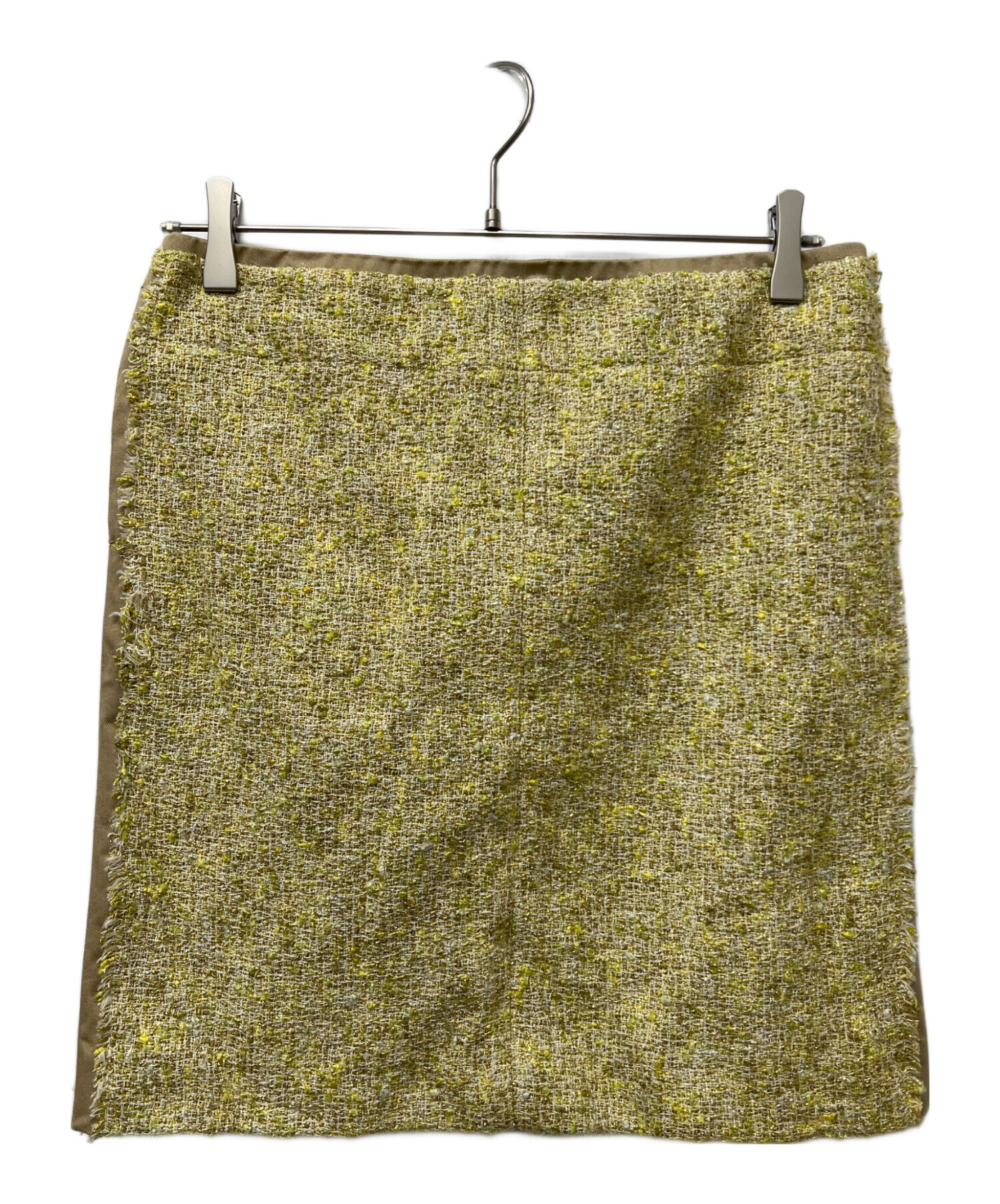 【美品】  Drawer / ドゥロワー | ミックスツイード ロングベスト | イエロー | レディース DRAWER（ドゥロワー） 【美品】 | ミックスツイード ロングベスト