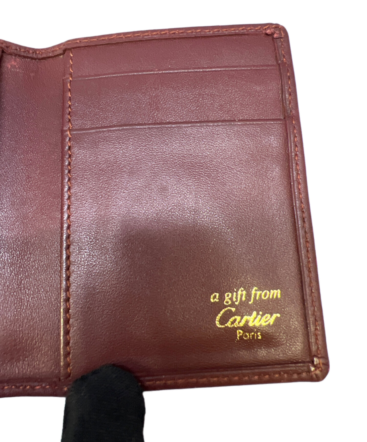 中古・古着通販】Cartier (カルティエ) 名刺入れ バーガンディー