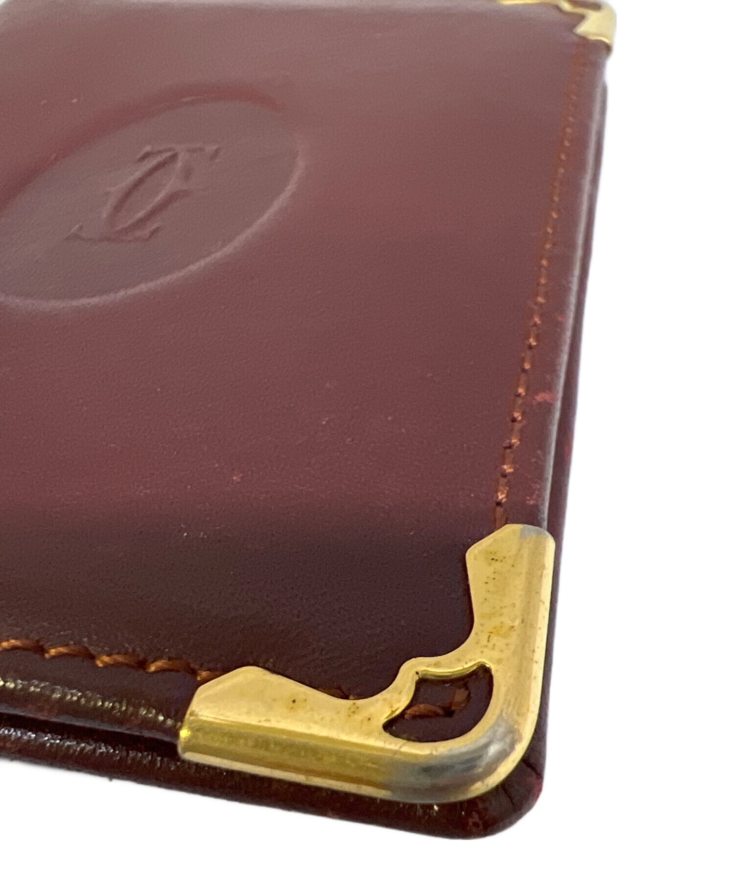 Cartier バーガンディ 名刺入れ 中古・古着通販】Cartier (カルティエ) 名刺入れ バーガンディー