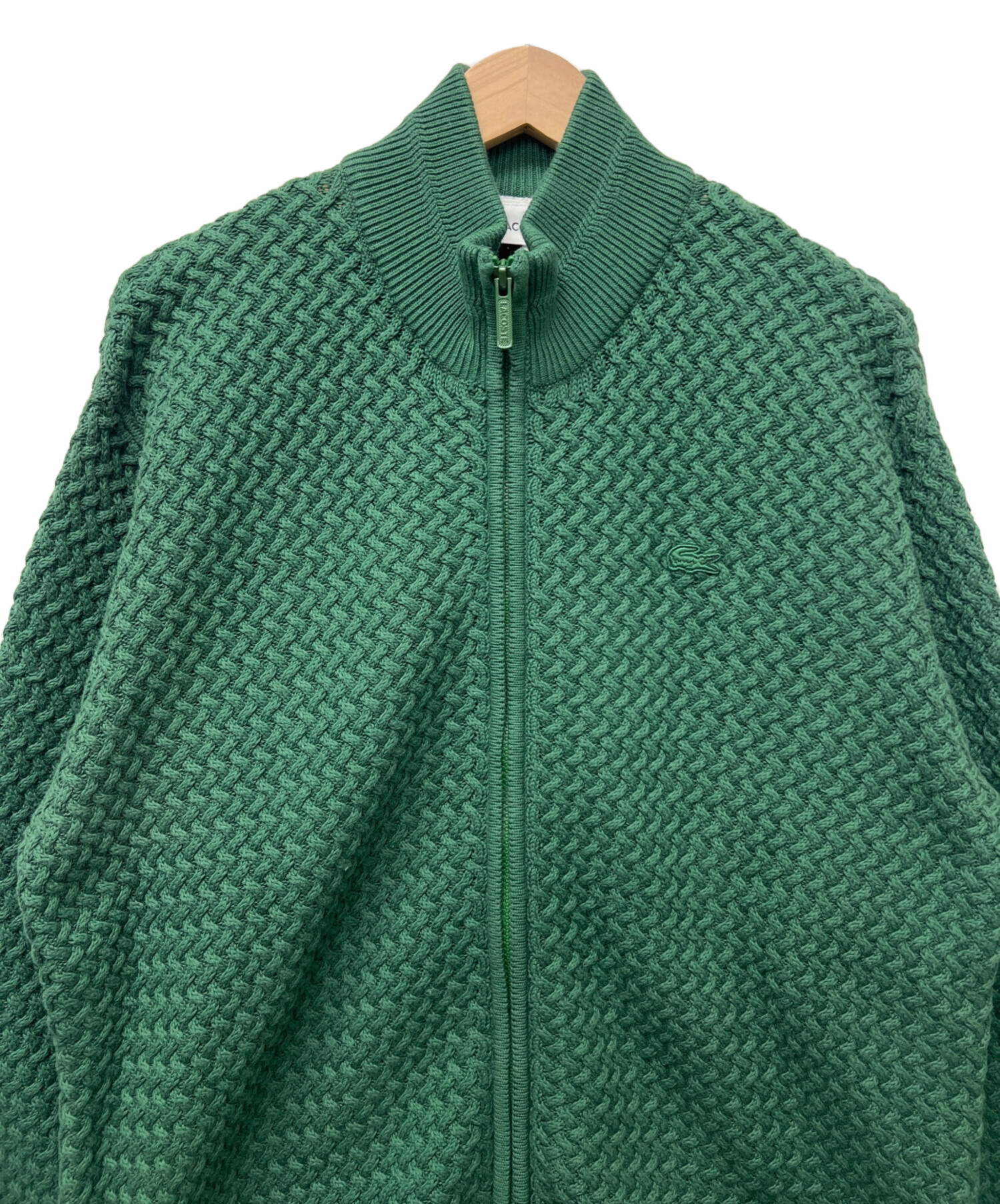 中古・古着通販】LACOSTE (ラコステ) バスケットニットジップアップ 