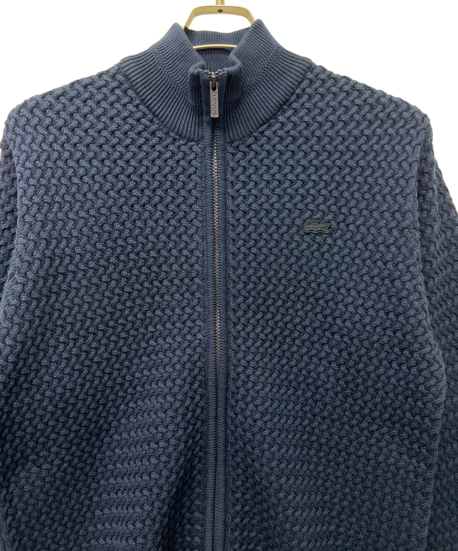 中古・古着通販】LACOSTE (ラコステ) バスケットニットジップアップ 