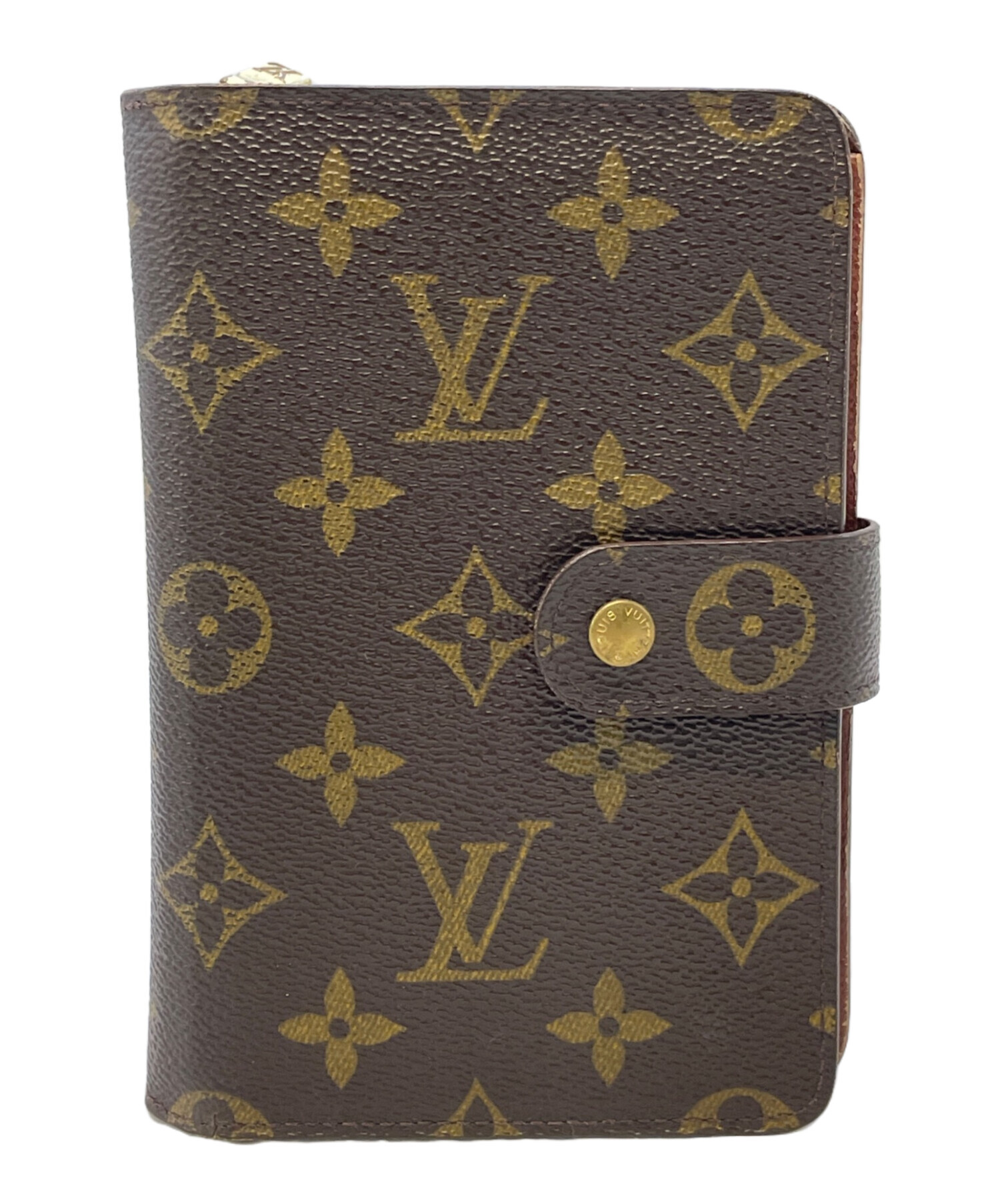 Louis Vuitton 二つ折り長財布 ブラウン 中古・古着通販】LOUIS VUITTON (ルイ ヴィトン) 2つ折り財布 ブラウン
