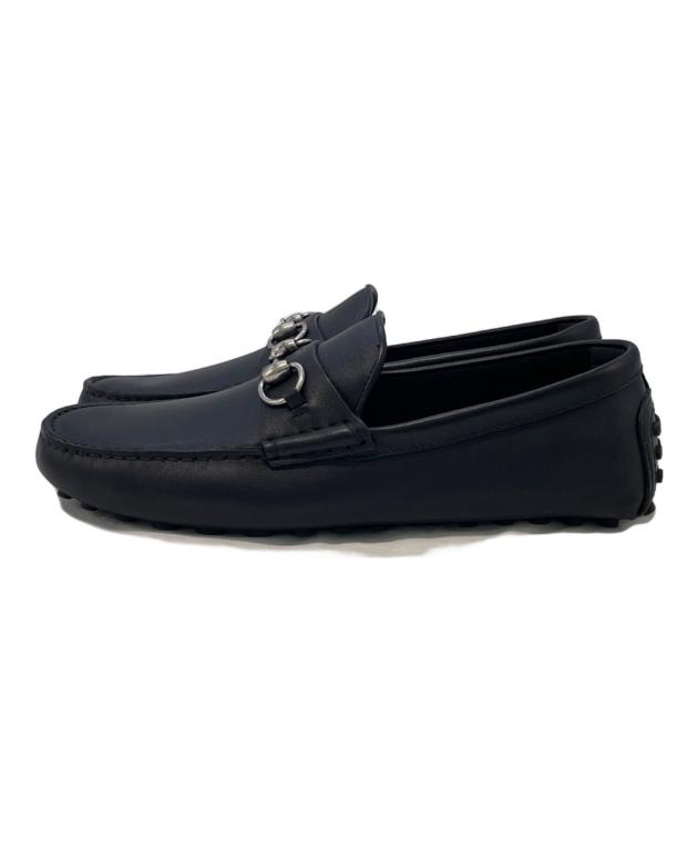 中古・古着通販】GUCCI (グッチ) ホースビットローファー ブラック 