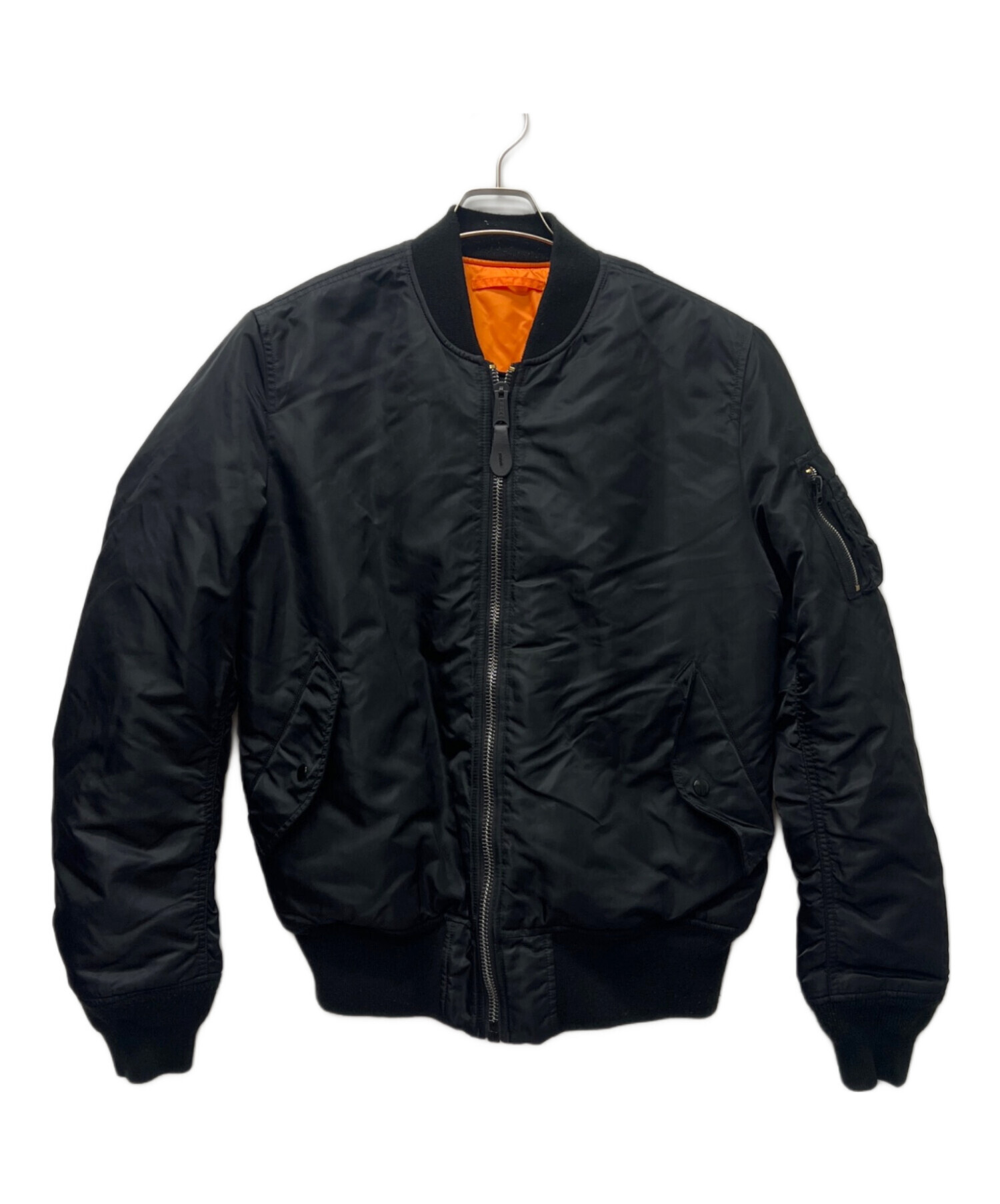 【良品】アルファインダストリーズ MA-1 ブラック サイズL 00sタグ 中古・古着通販】ALPHA INDUSTRIES (アルファインダストリーズ) MA-1