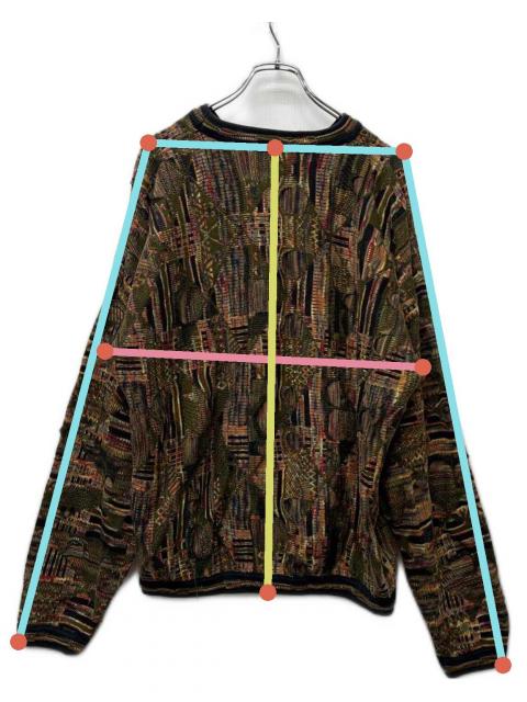 中古・古着通販】TUNDRA (ツンドラ) ニット グリーン×ブラック サイズ