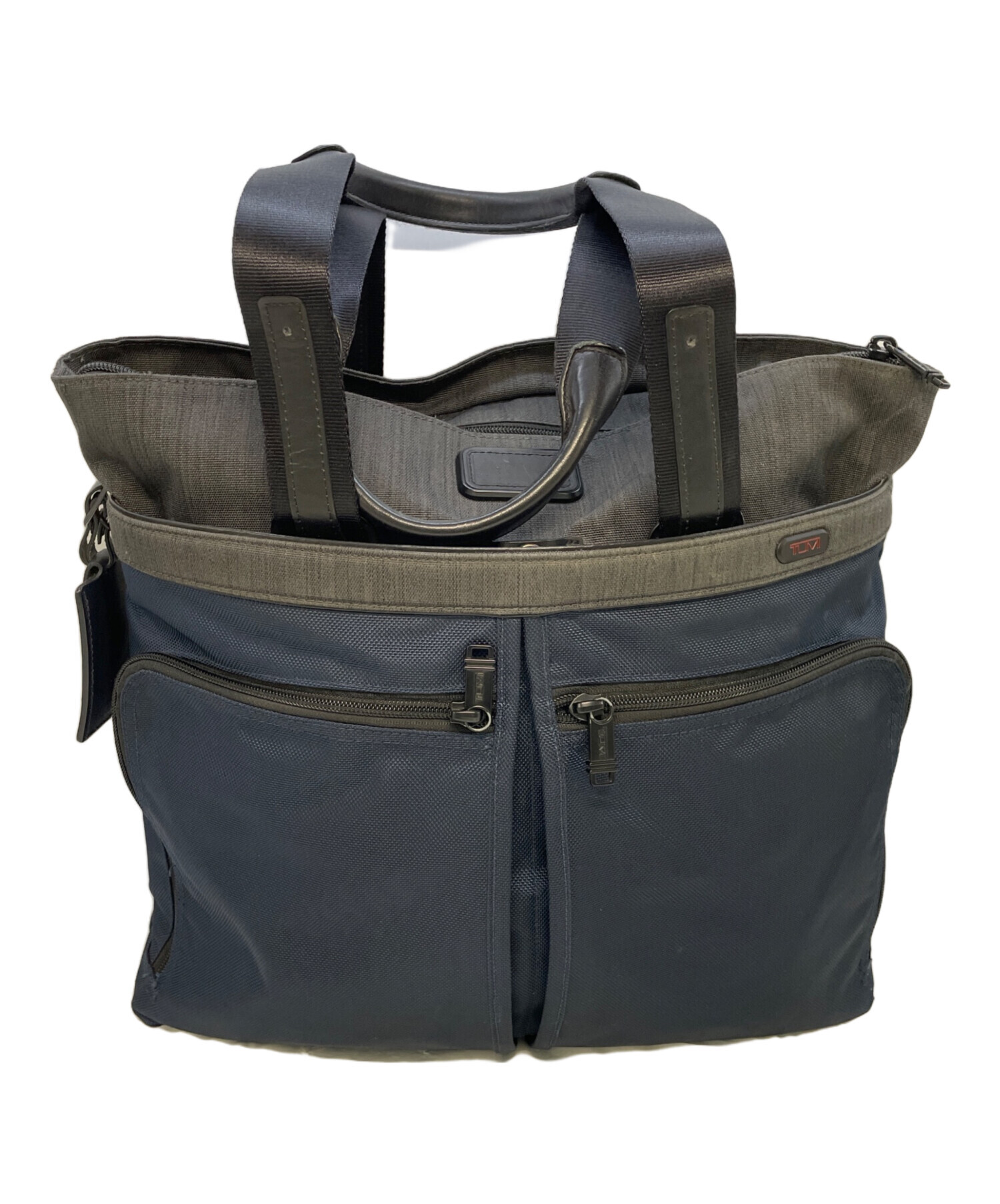 TUMI ALPHA コンパニオントートバッグネイビー×グレー 中古・古着通販】TUMI (トゥミ) ALPHA (アルファ) トートバッグ