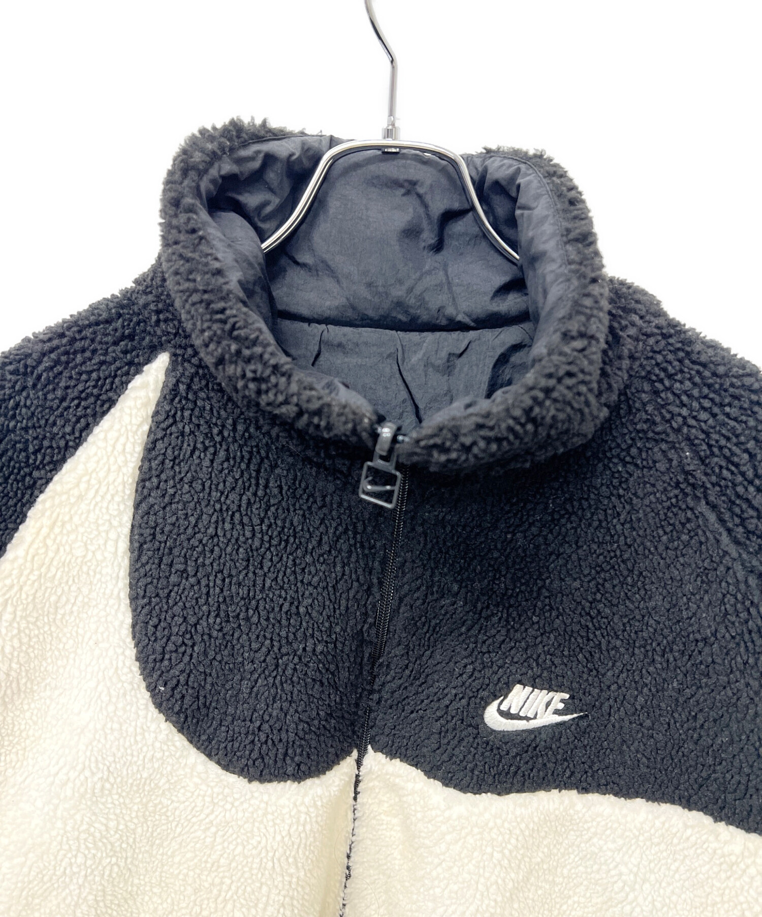 中古・古着通販】NIKE (ナイキ) リバーシブルボアジャケット ブラック