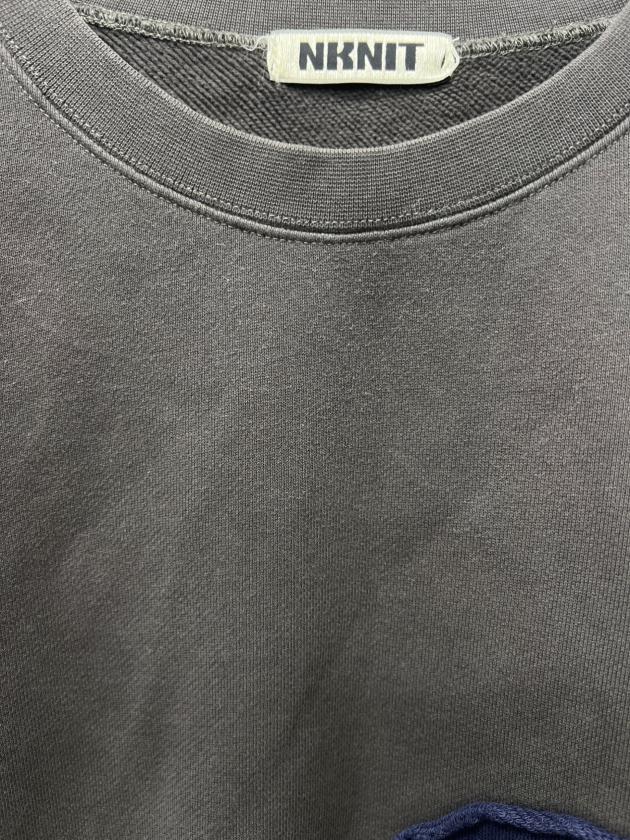 中古・古着通販】NKNIT (ンニット) pattern pullover sweat グレー 中古・古着通販】NKNIT (ンニット) pattern pullover sweat グレー
