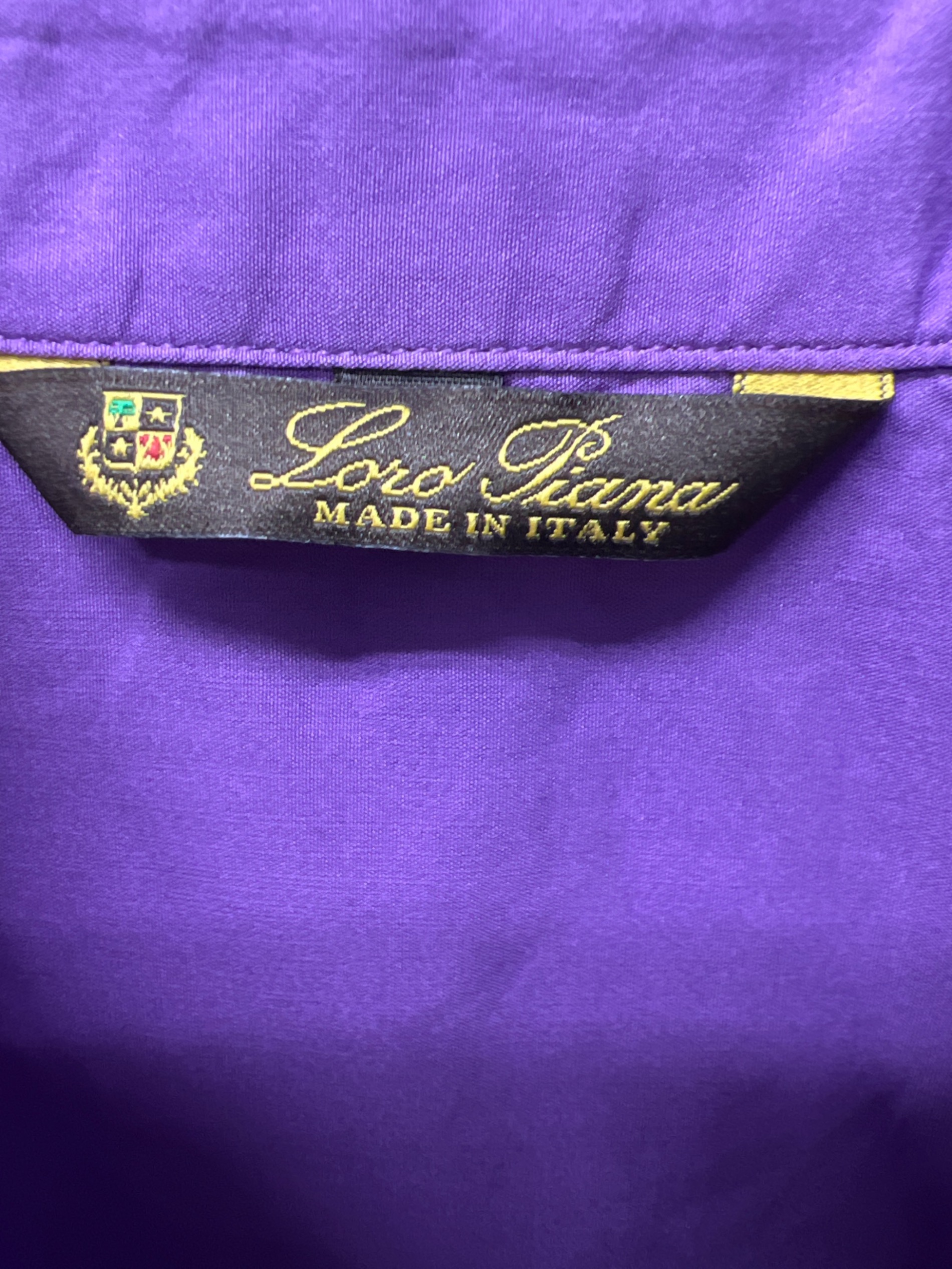 Loro Piana ノースリーブシャツ パープル 袖フリルノースリブラウス 