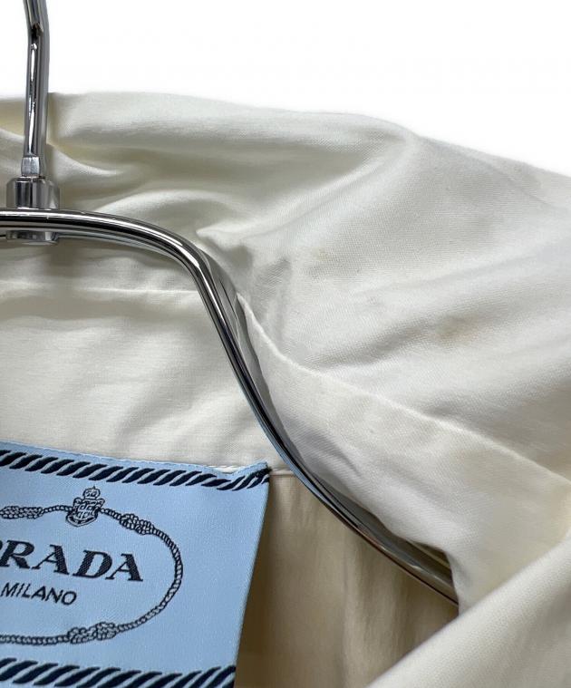 中古・古着通販】PRADA (プラダ) 半袖ワンピース ベージュ×アイボリー