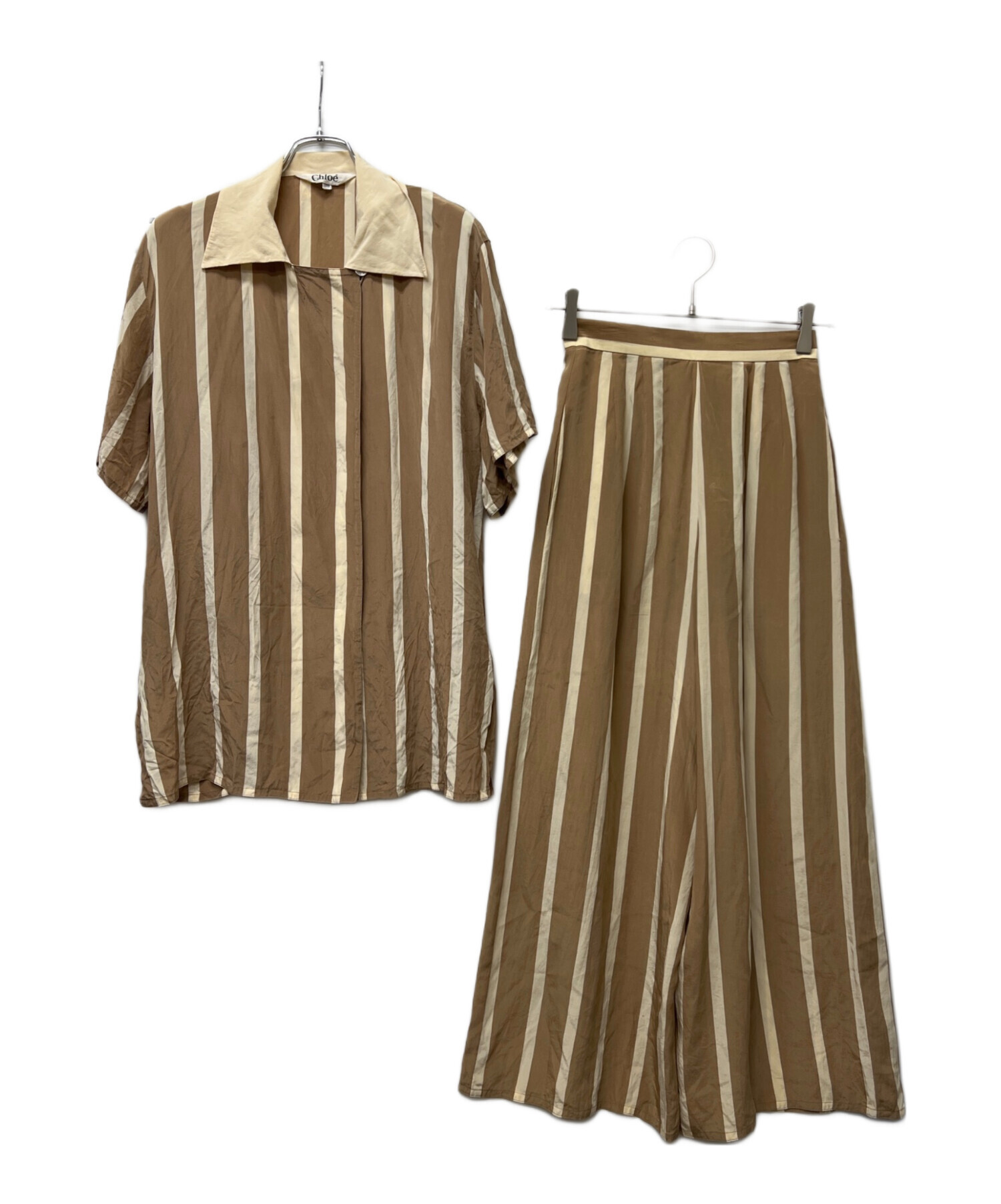中古・古着通販】Chloe (クロエ) セットアップ ベージュ×ホワイト 