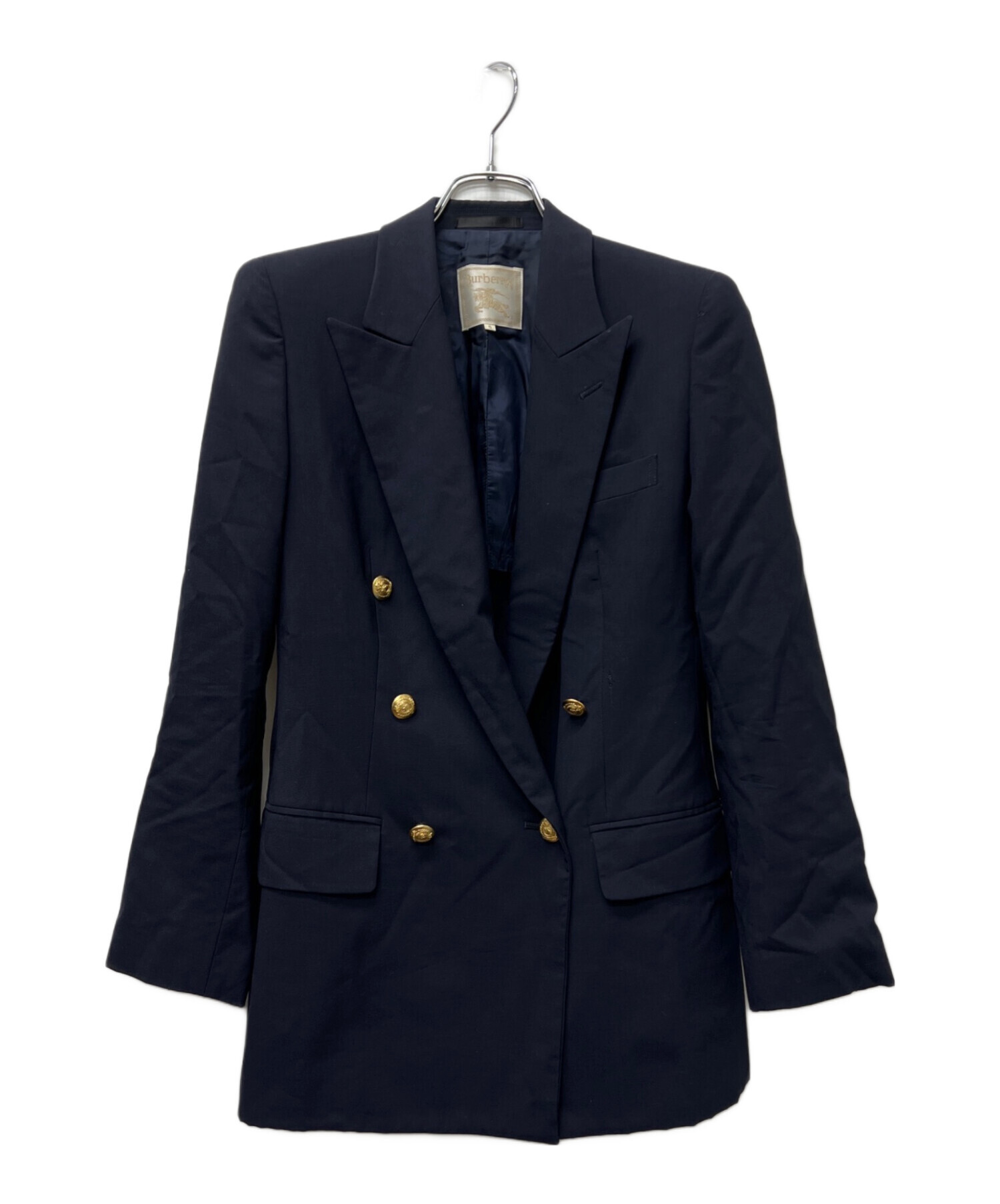 バーバリー BURBERRY ネイビー ゴールド 金装 ブレーザー ジャケット 