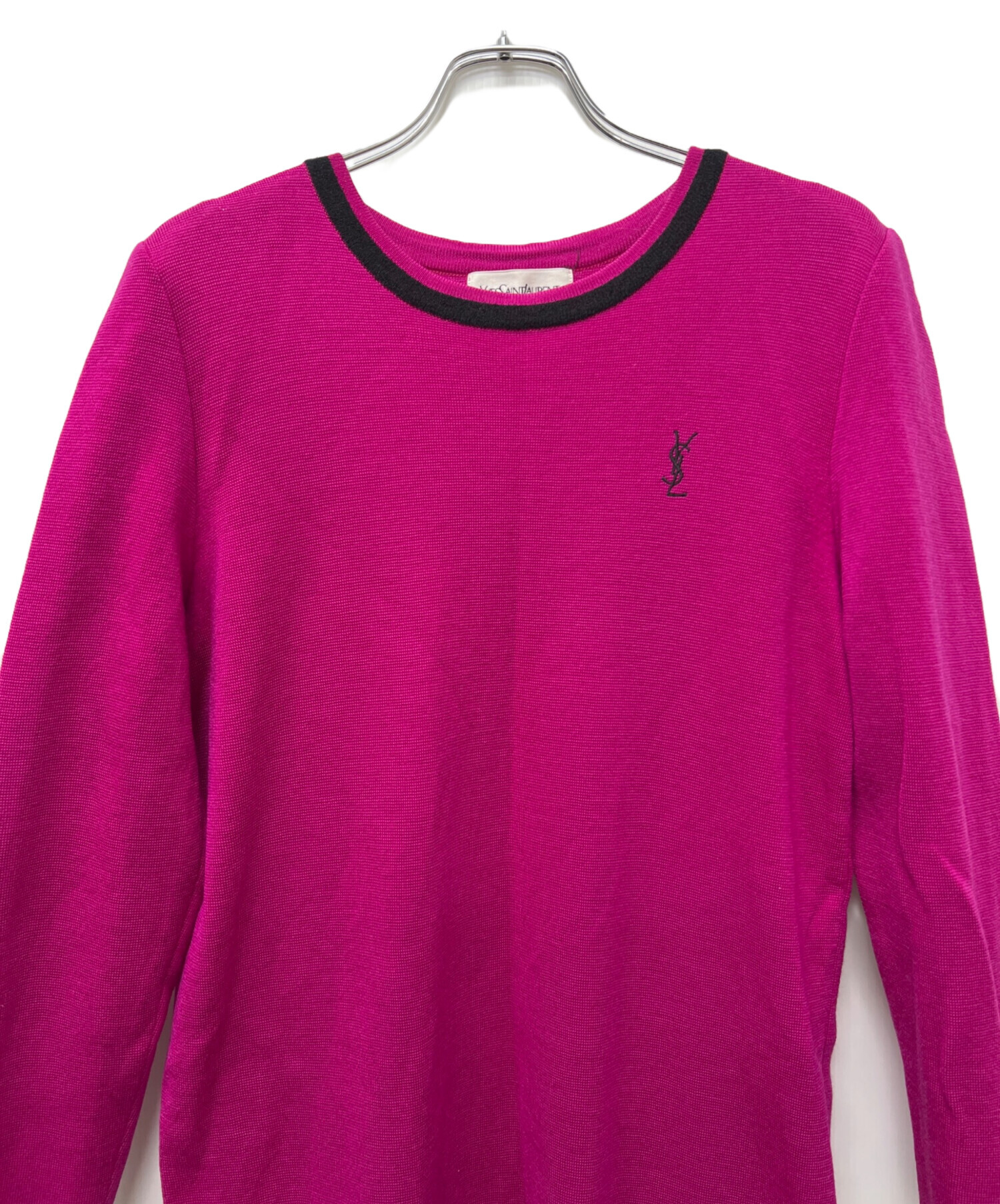 イヴサンローラン 長袖 ニット 上下 セットアップ M レッド YVES SAINT LAURENT スカート レディース 中古・古着通販】Yves Saint Laurent (イヴサンローラン) ニット