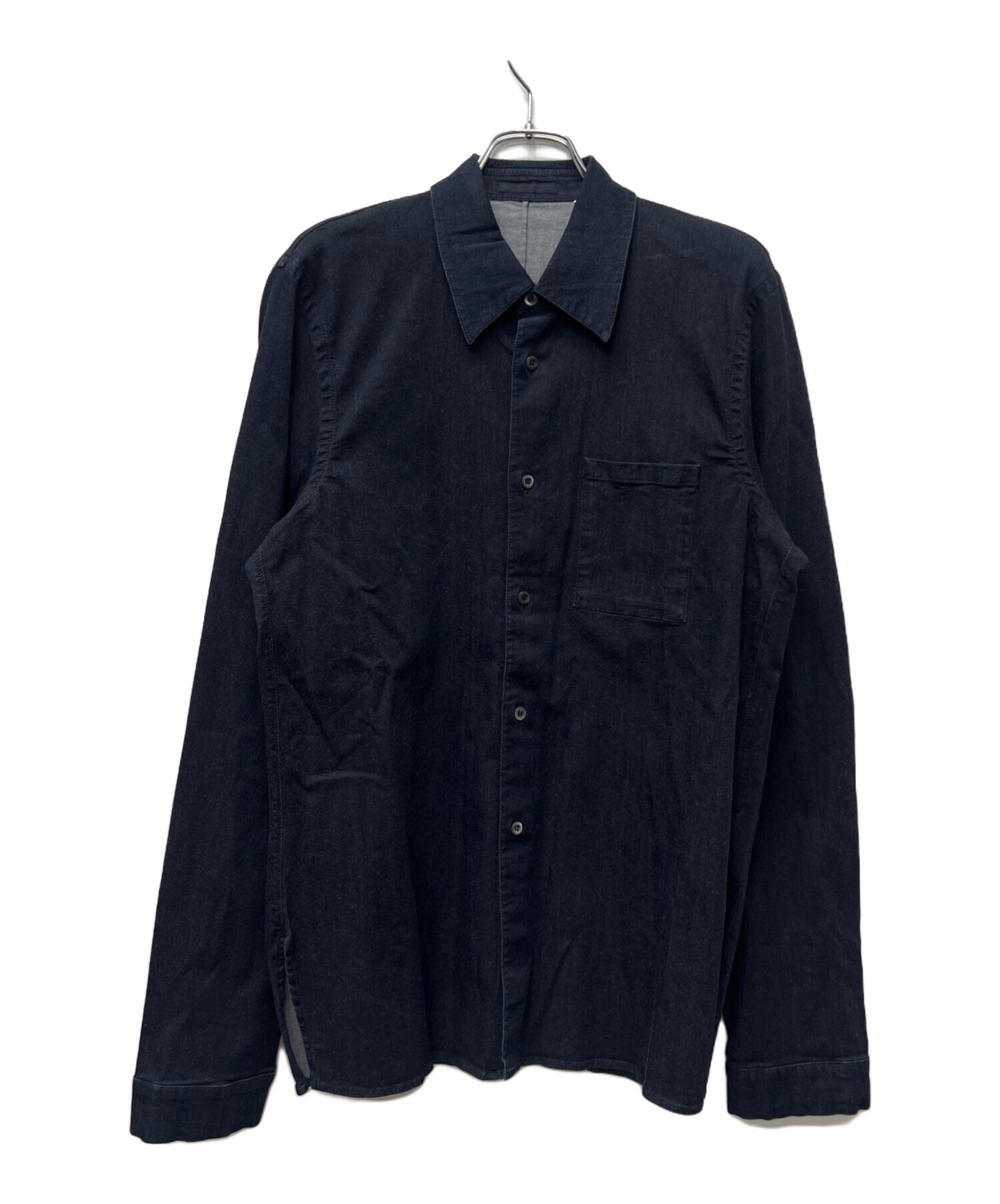 中古・古着通販】PRADA (プラダ) 長袖シャツ ネイビー サイズ:40