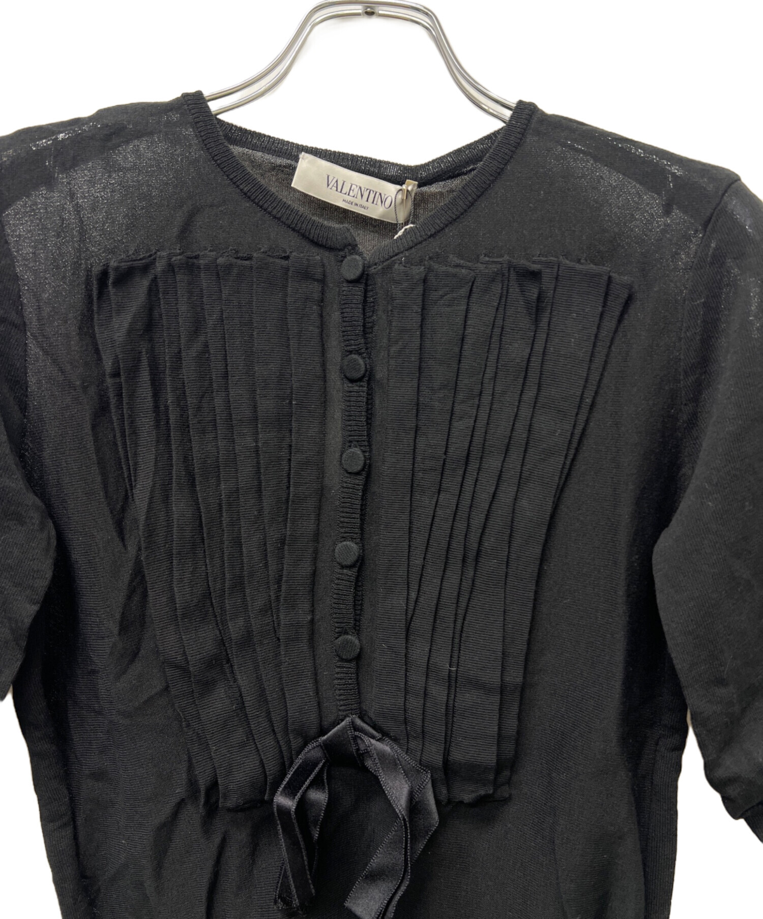 中古・古着通販】VALENTINO (ヴァレンティノ) 薄手ニット ブラック 