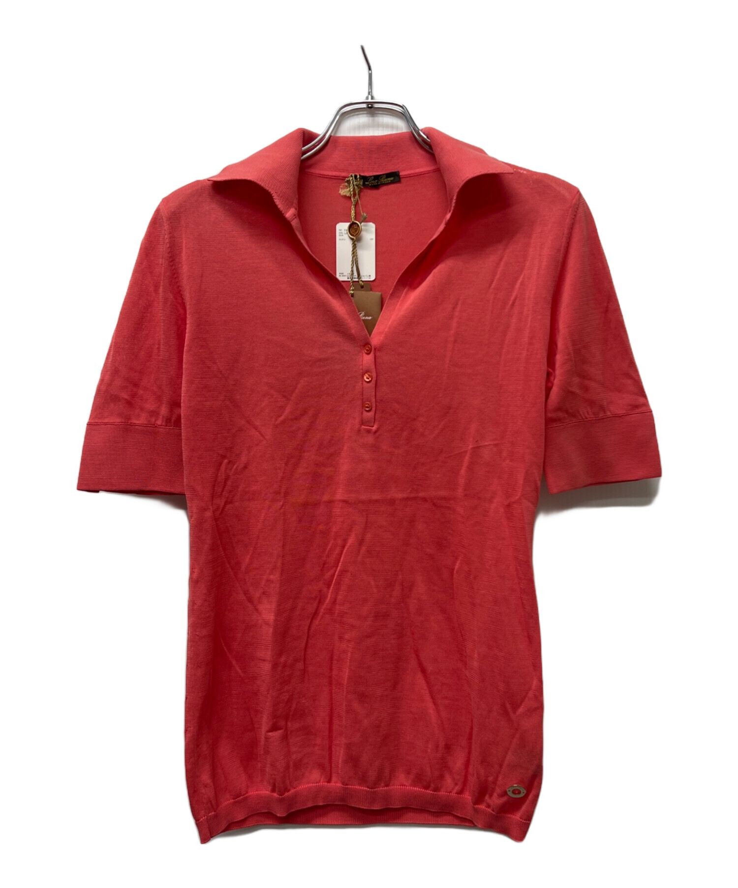 入手困難✨ ロロピアーナ Loro piana ポロシャツ 長袖 レッド 中古・古着通販】LORO PIANA (ロロピアーナ) ポロシャツ レッド サイズ