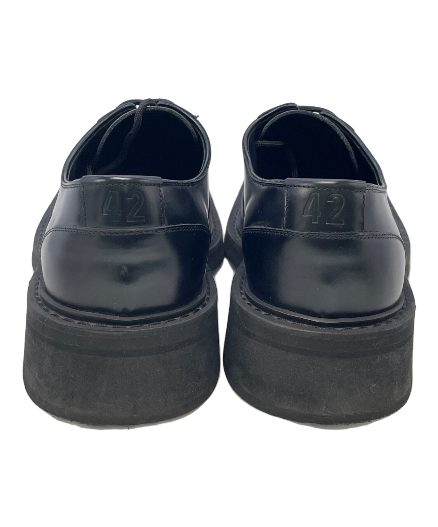 中古・古着通販】BALENCIAGA (バレンシアガ) レザーシューズ ブラック