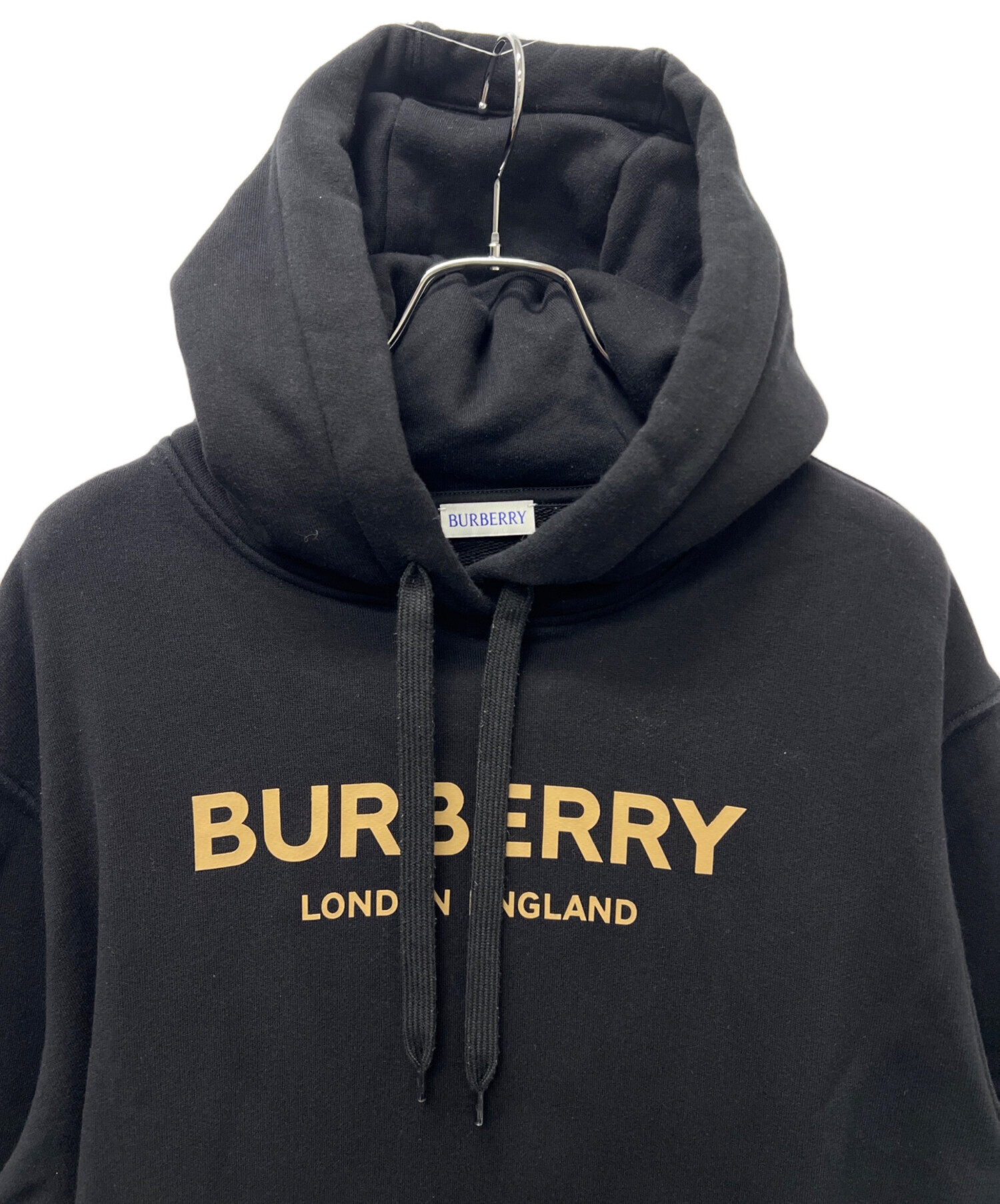 中古・古着通販】BURBERRY (バーバリー) ロゴパーカー ブラック サイズ