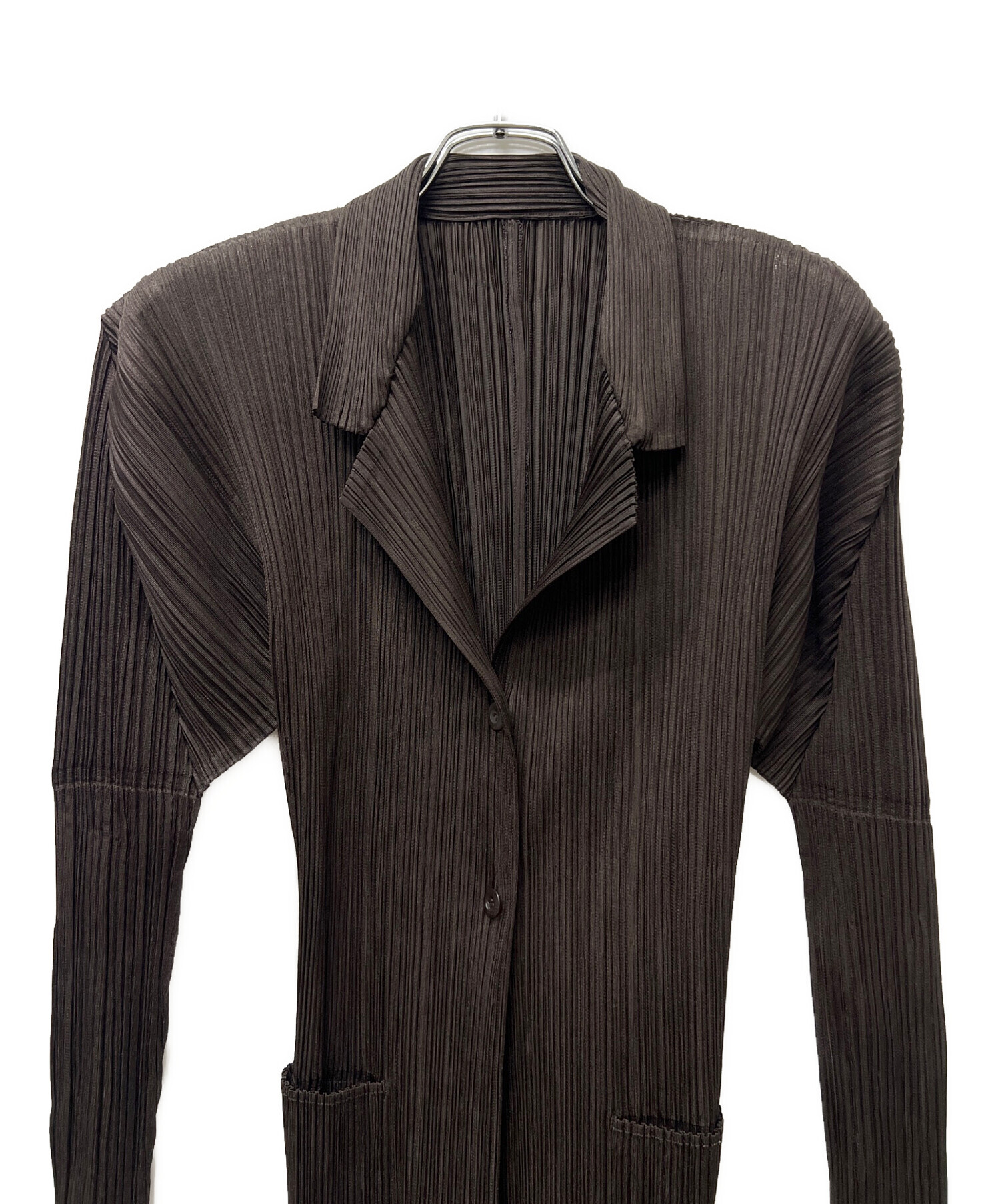 PLEATS PLEASE プリーツプリーズ　ジャケット　ダークブラウン 中古・古着通販】PLEATS PLEASE (プリーツプリーズ) プリーツ