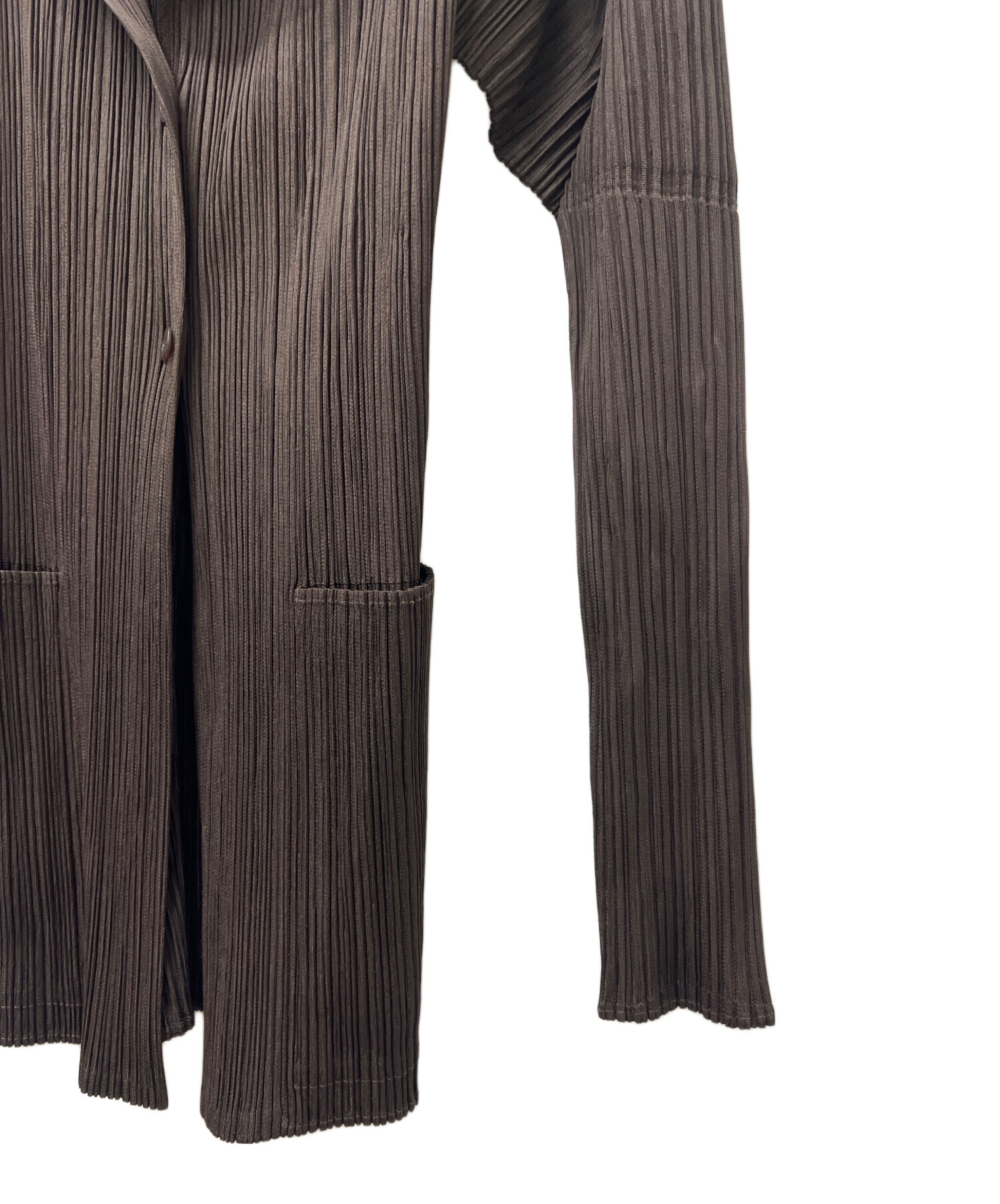 PLEATS PLEASE プリーツプリーズ　ジャケット　ダークブラウン PLEATS JACKET” Jacket series made of thick pleated fabric. 厚手の