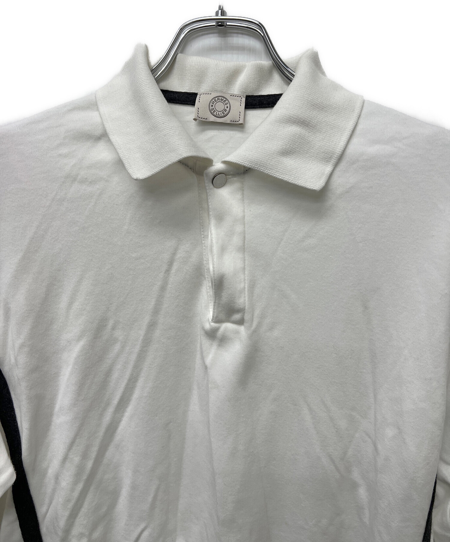 中古・古着通販】HERMES (エルメス) 半袖ポロシャツ ホワイト サイズ:M 