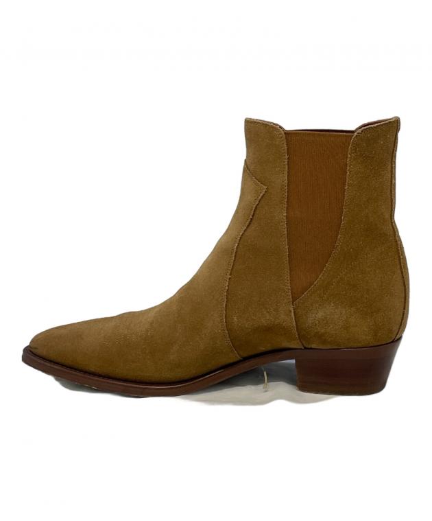 CELINE ダークブラウン ブーツ スエード セリーヌ 中古・古着通販】CELINE (セリーヌ) ウェスタンチェルシーブーツ