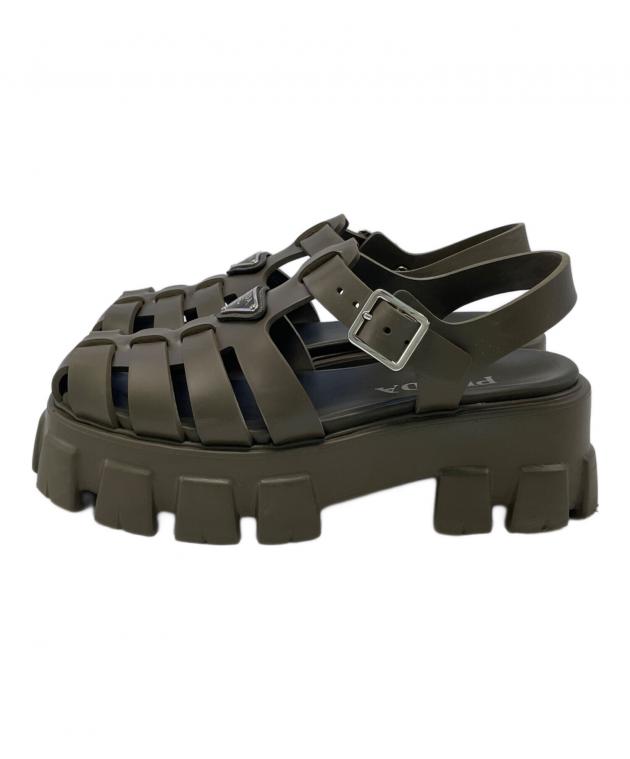 中古・古着通販】PRADA (プラダ) モノリスラバー オリーブ サイズ:SIZE