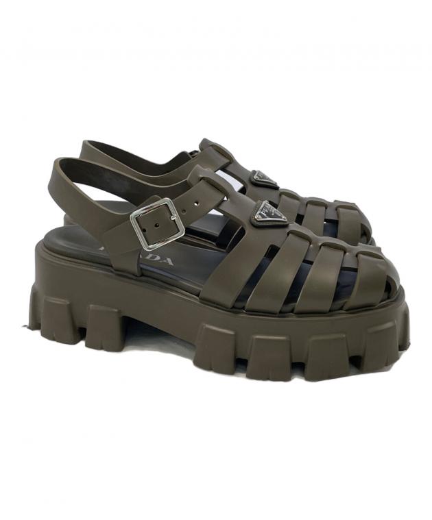 中古・古着通販】PRADA (プラダ) モノリスラバー オリーブ サイズ:SIZE