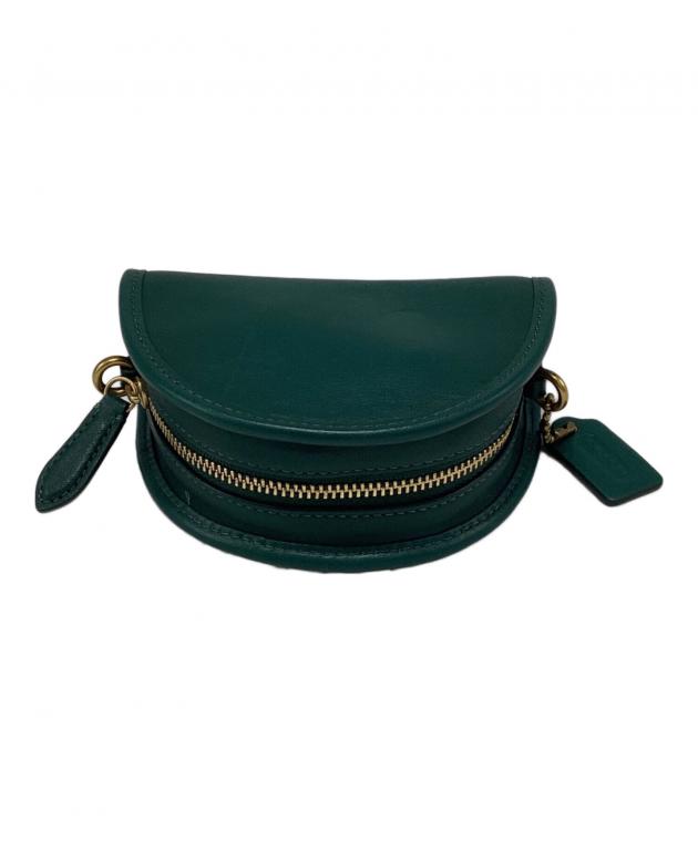 中古・古着通販】COACH (コーチ) ハーフムーンミニバッグ グリーン 