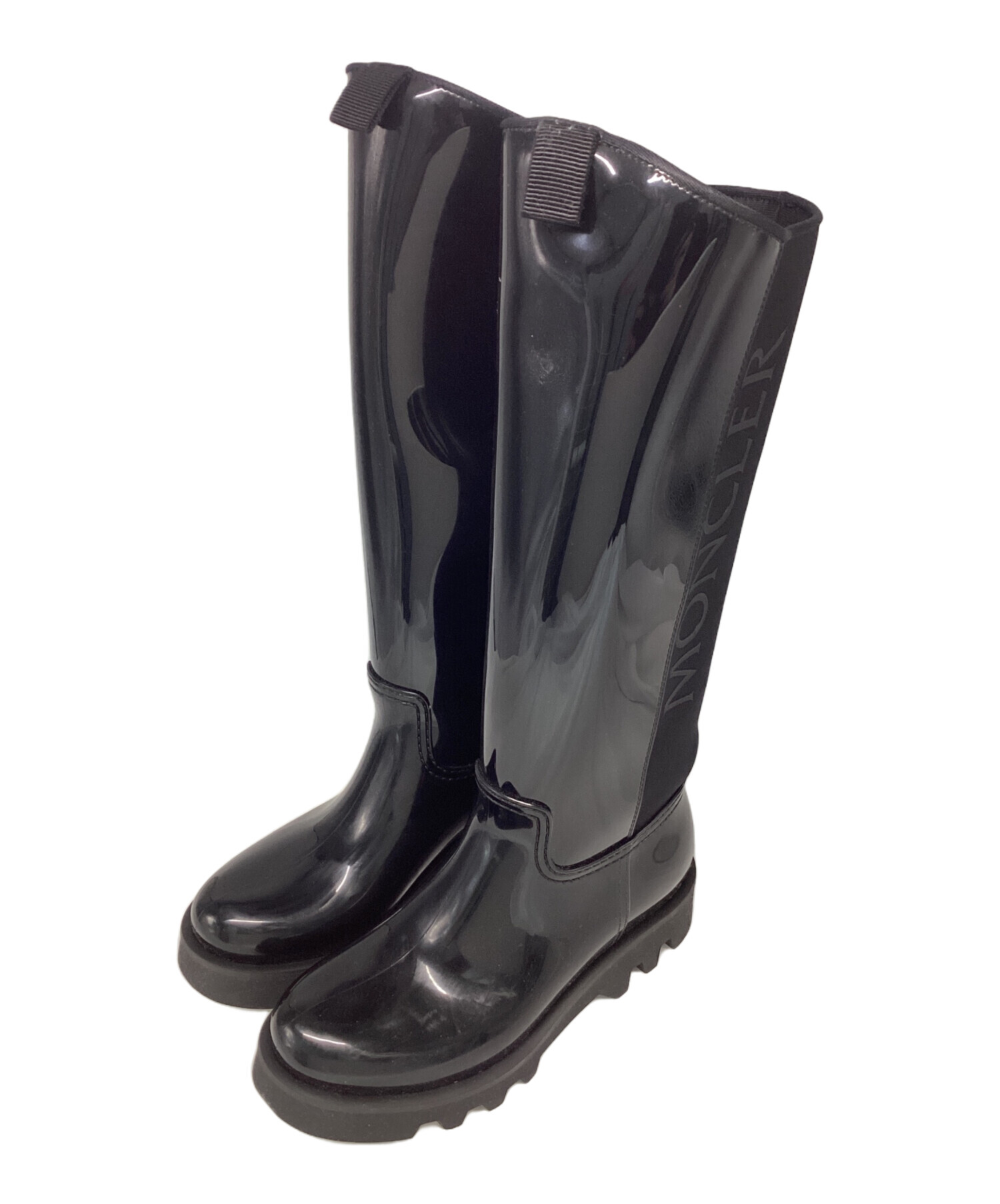 中古・古着通販】MONCLER (モンクレール) レインブーツ ブラック