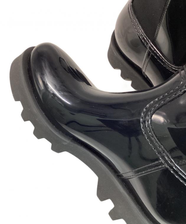 MONCLER ブラック ACQUA RAIN BOOT TG43サイズ　中古 Moncler Black Aqua High Rain Boots Moncler