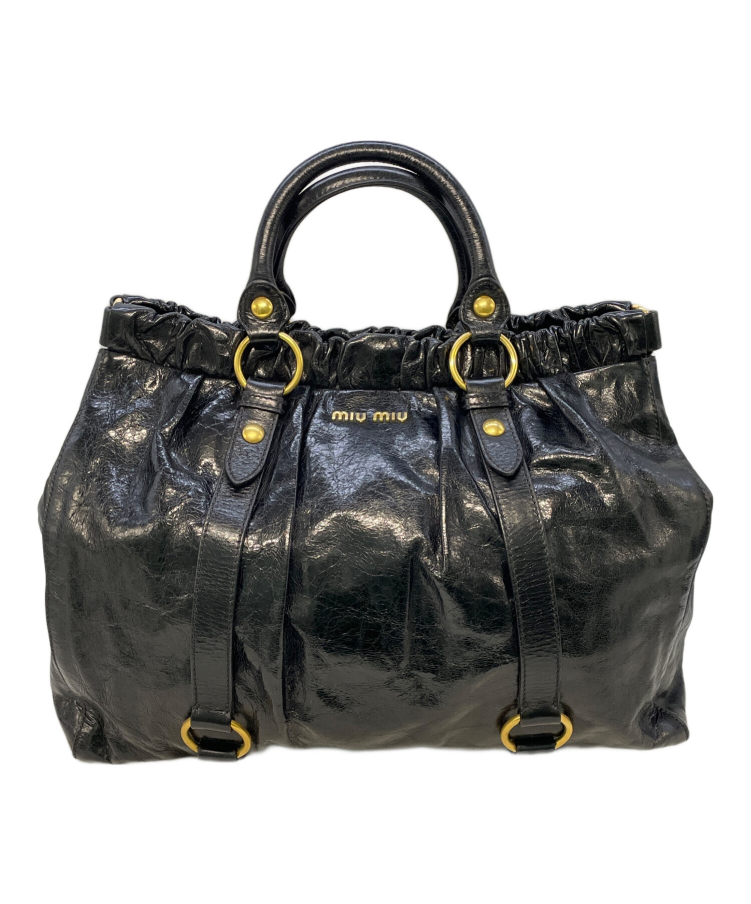 中古・古着通販】MIU MIU (ミュウミュウ) トートバッグ ブラック