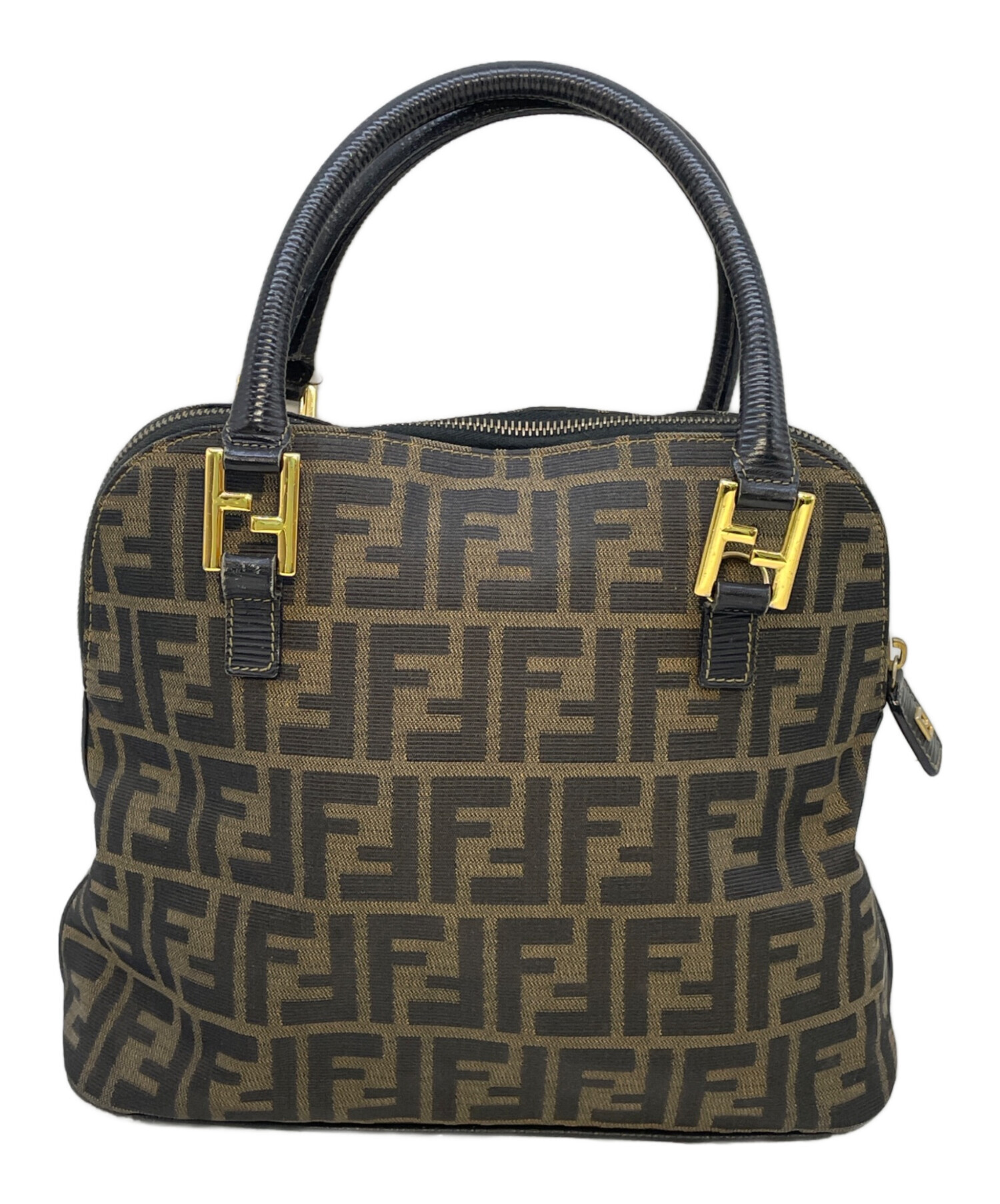 中古・古着通販】FENDI (フェンディ) ハンドバッグ ブラウン×ブラック 