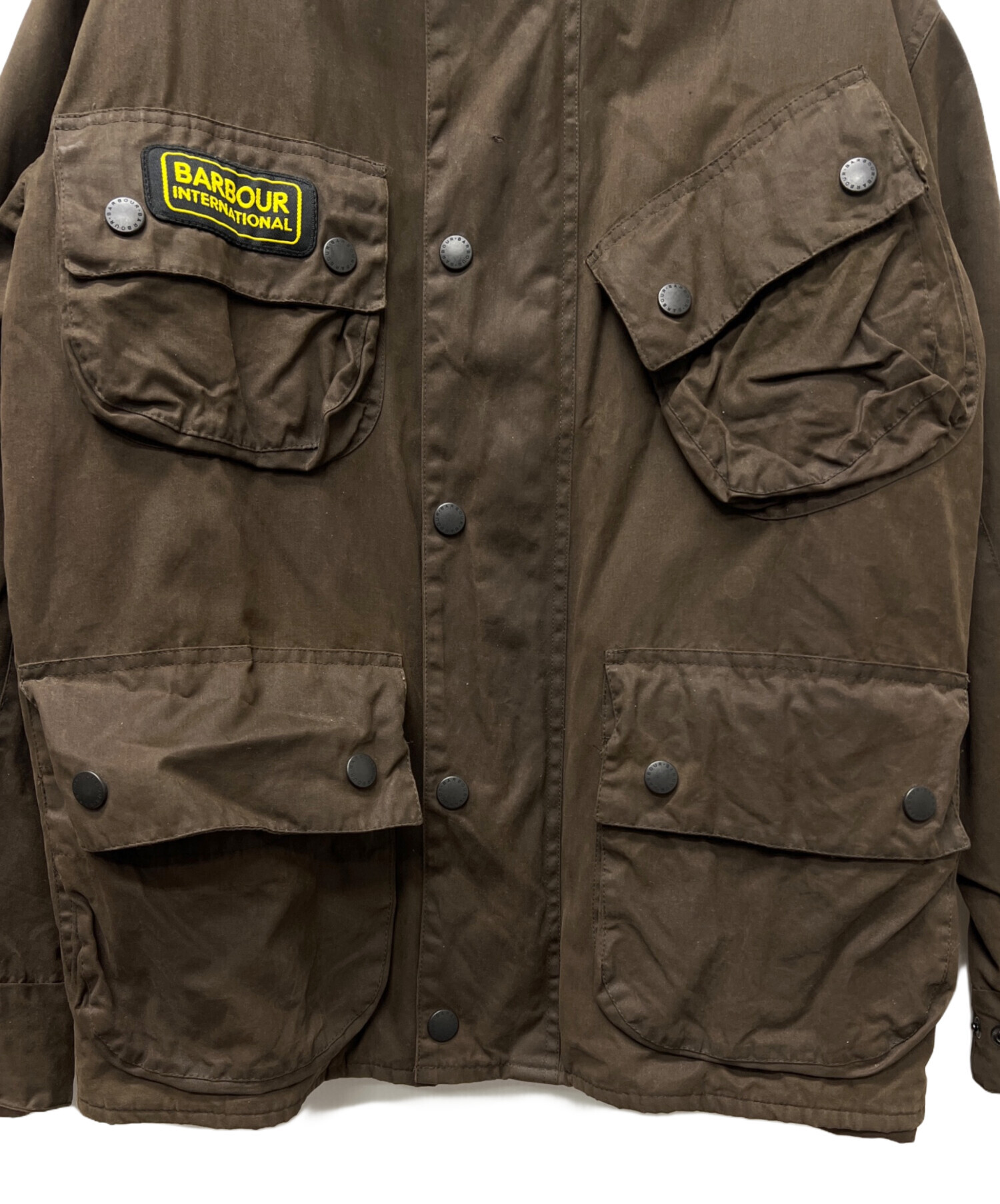 バブアー オイルコートジャケット　サイズUK8 カーキブラウン 中古・古着通販】Barbour (バブアー) インターナショナル オイルド