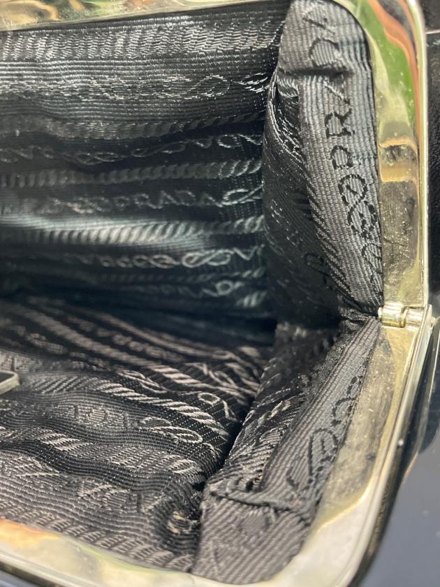中古・古着通販】PRADA (プラダ) がま口 プラチェーンショルダーバッグ