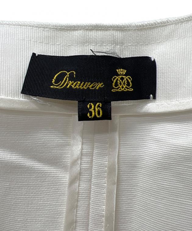 中古・古着通販】Drawer (ドゥロワー) ノーカラージャケット ホワイト
