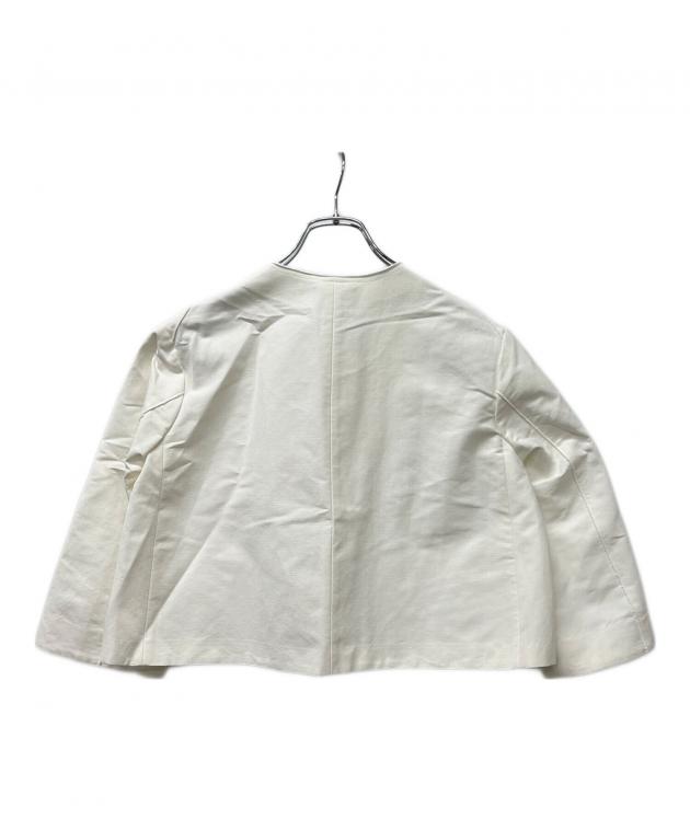 中古・古着通販】Drawer (ドゥロワー) ノーカラージャケット ホワイト
