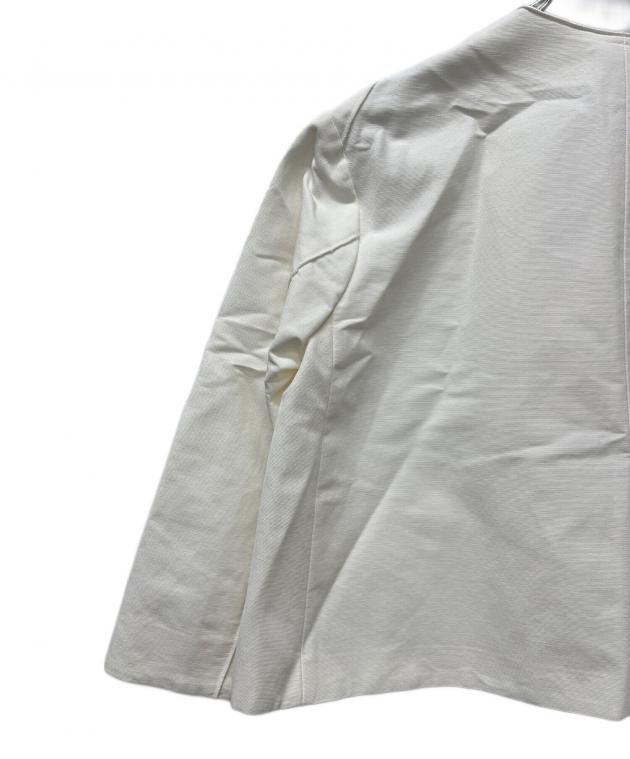 中古・古着通販】Drawer (ドゥロワー) ノーカラージャケット ホワイト