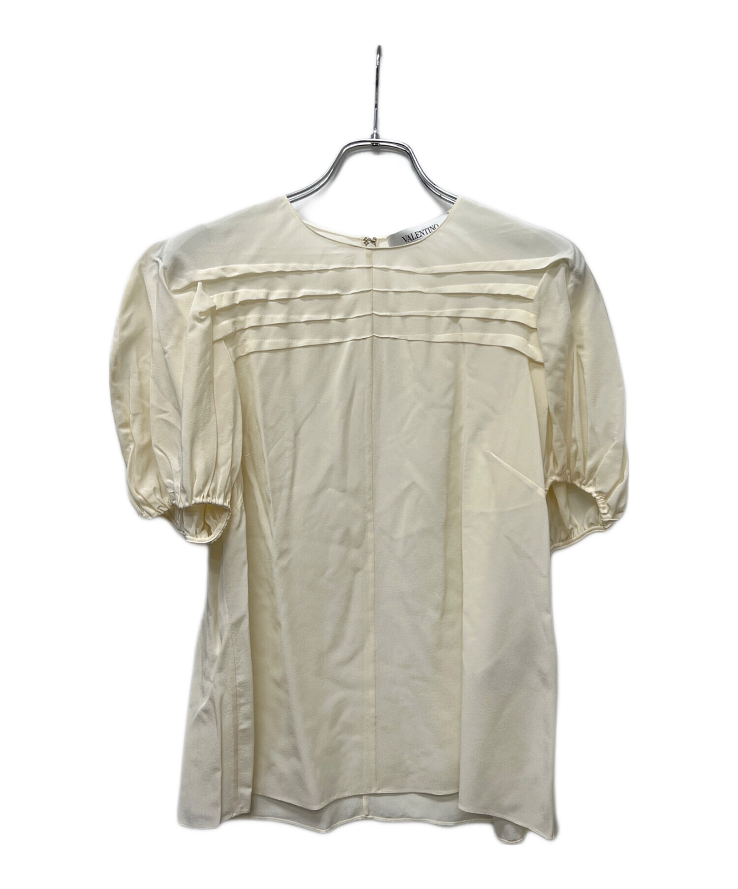 中古・古着通販】VALENTINO (ヴァレンティノ) 半袖ブラウス ベージュ