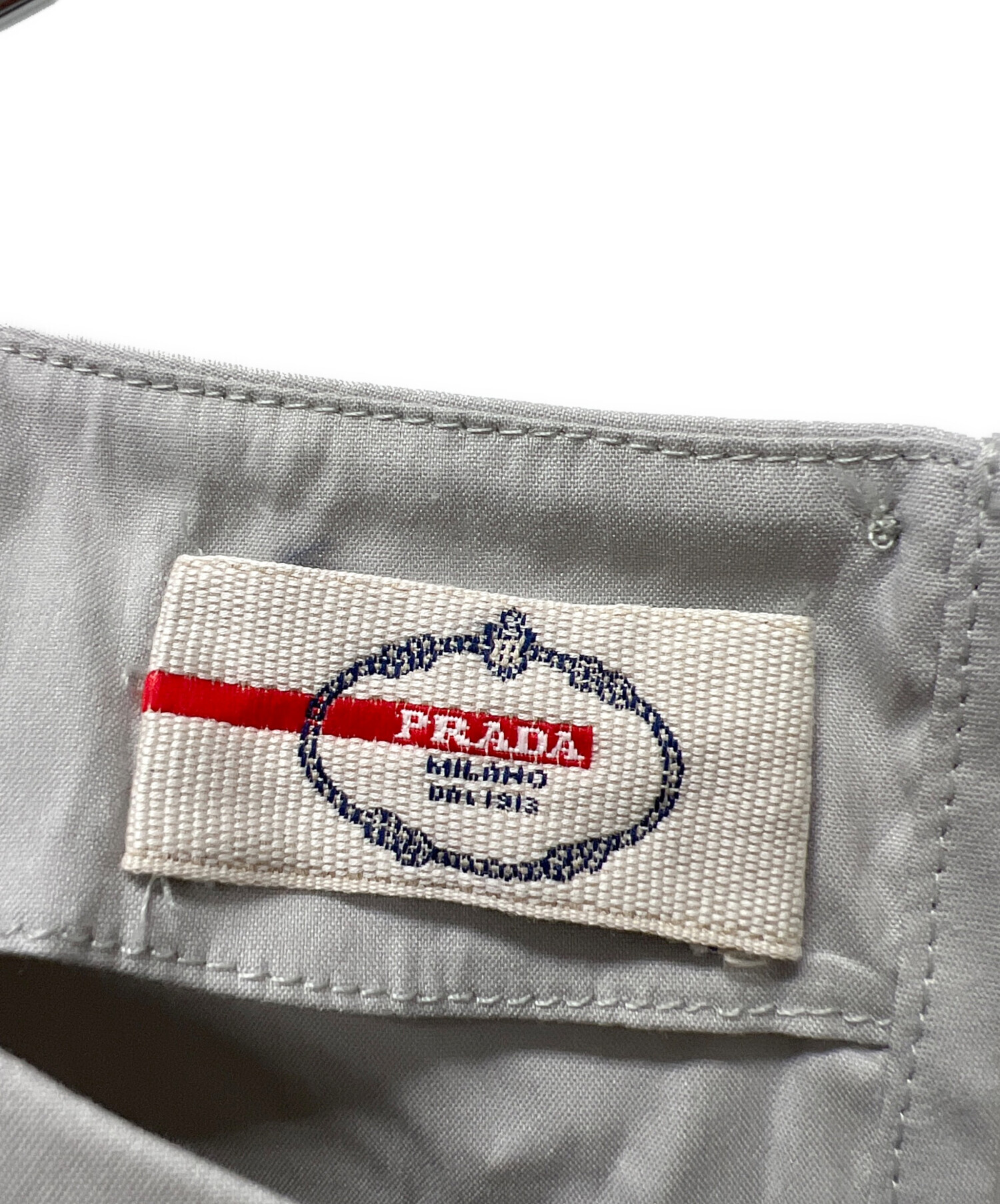 中古・古着通販】PRADA (プラダ) 半袖ワンピース グレー サイズ:38